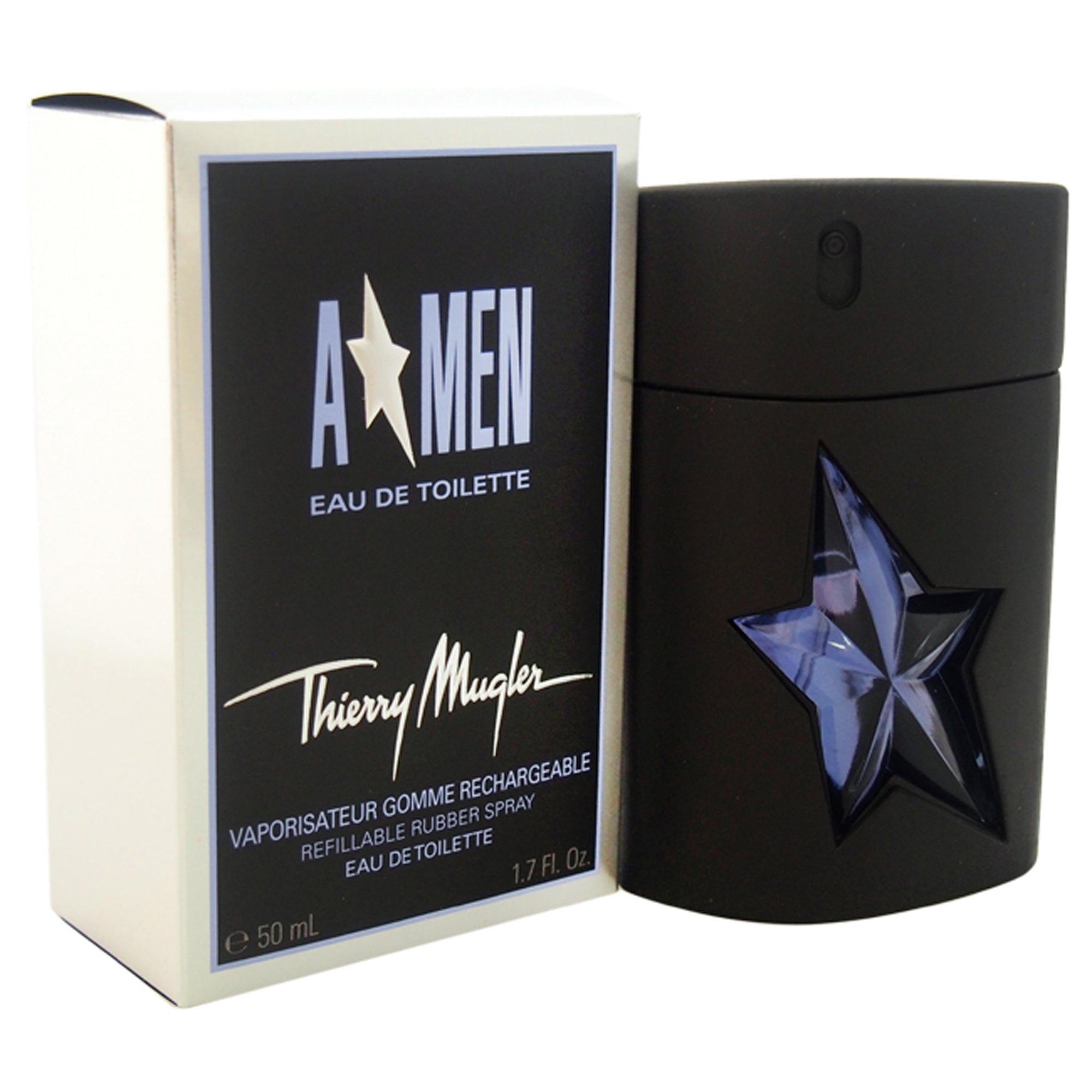 Angel Rubber Flask by Thierry Mugler for Men - 1.7 oz EDT Spray (Refillable)