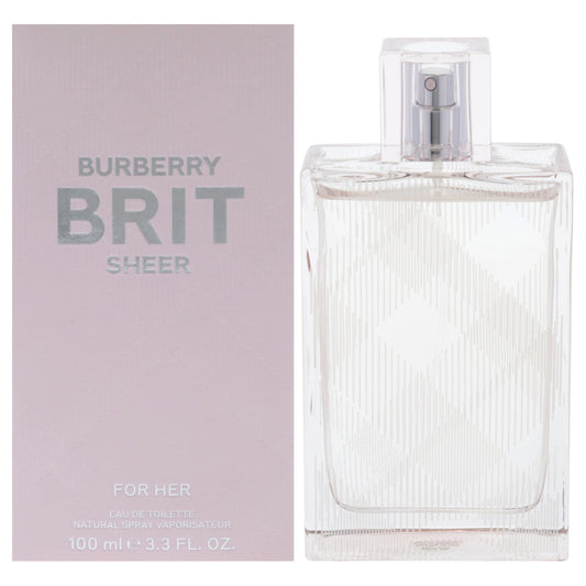 Burberry Brit Sheer by Burberry for Women - 3.3 oz EDT Spray