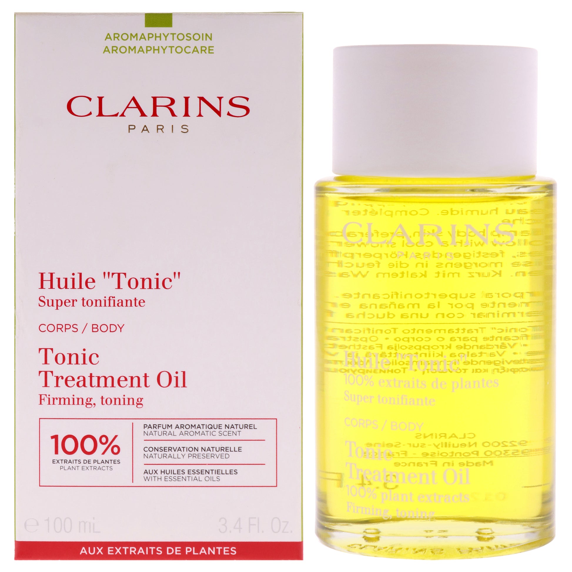 Body Treatment Oil Tonic by Clarins for Unisex - 3.4 oz Treatment