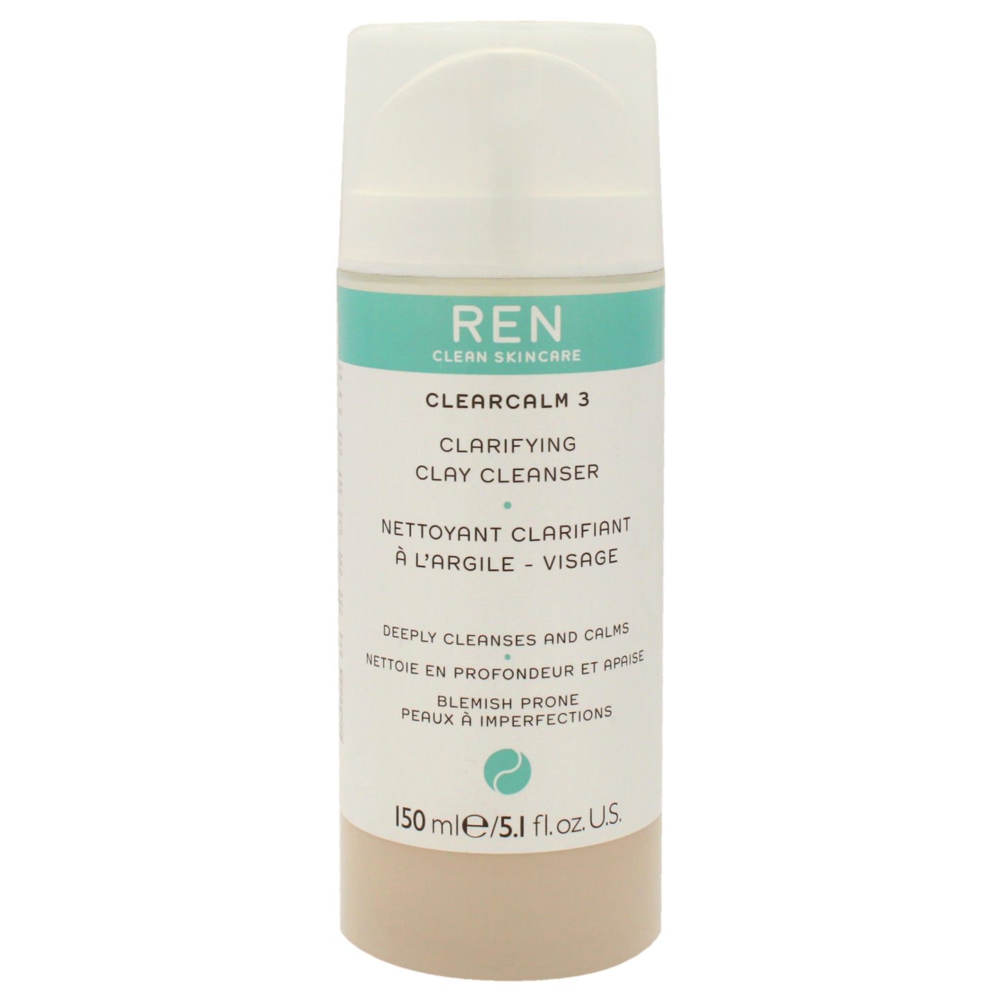 Clearcalm 3 Clarifying Clay Cleanser by REN for Unisex - 5.1 oz Cleanser