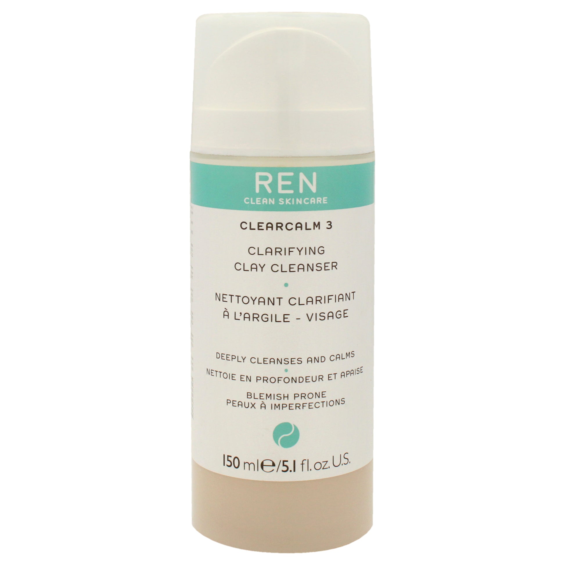 Clearcalm 3 Clarifying Clay Cleanser by REN for Unisex - 5.1 oz Cleanser
