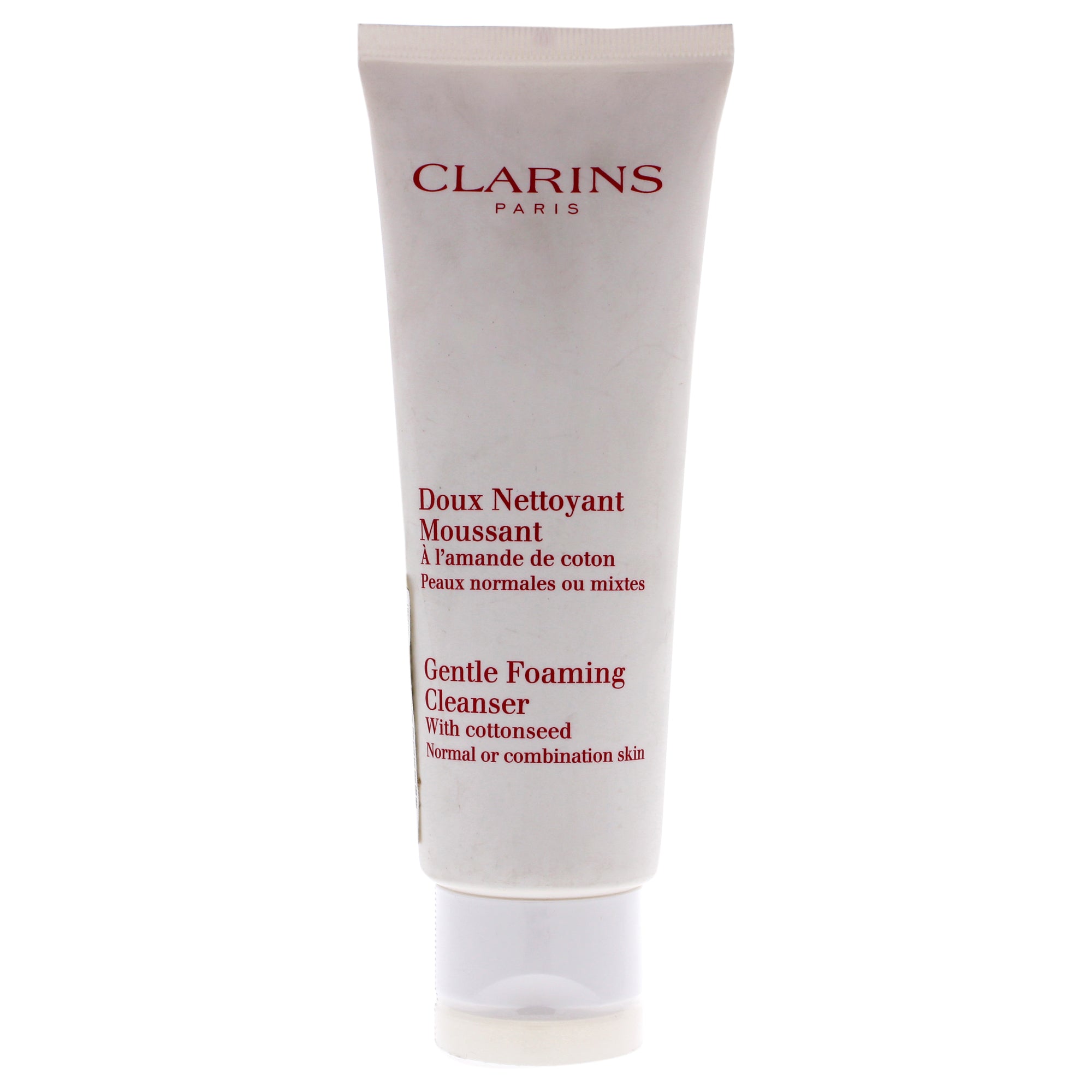 Gentle Foaming Cleanser With Cottonseed - Normal or Combination Skin by Clarins for Unisex - 4.4 oz Cleanser (Unboxed)