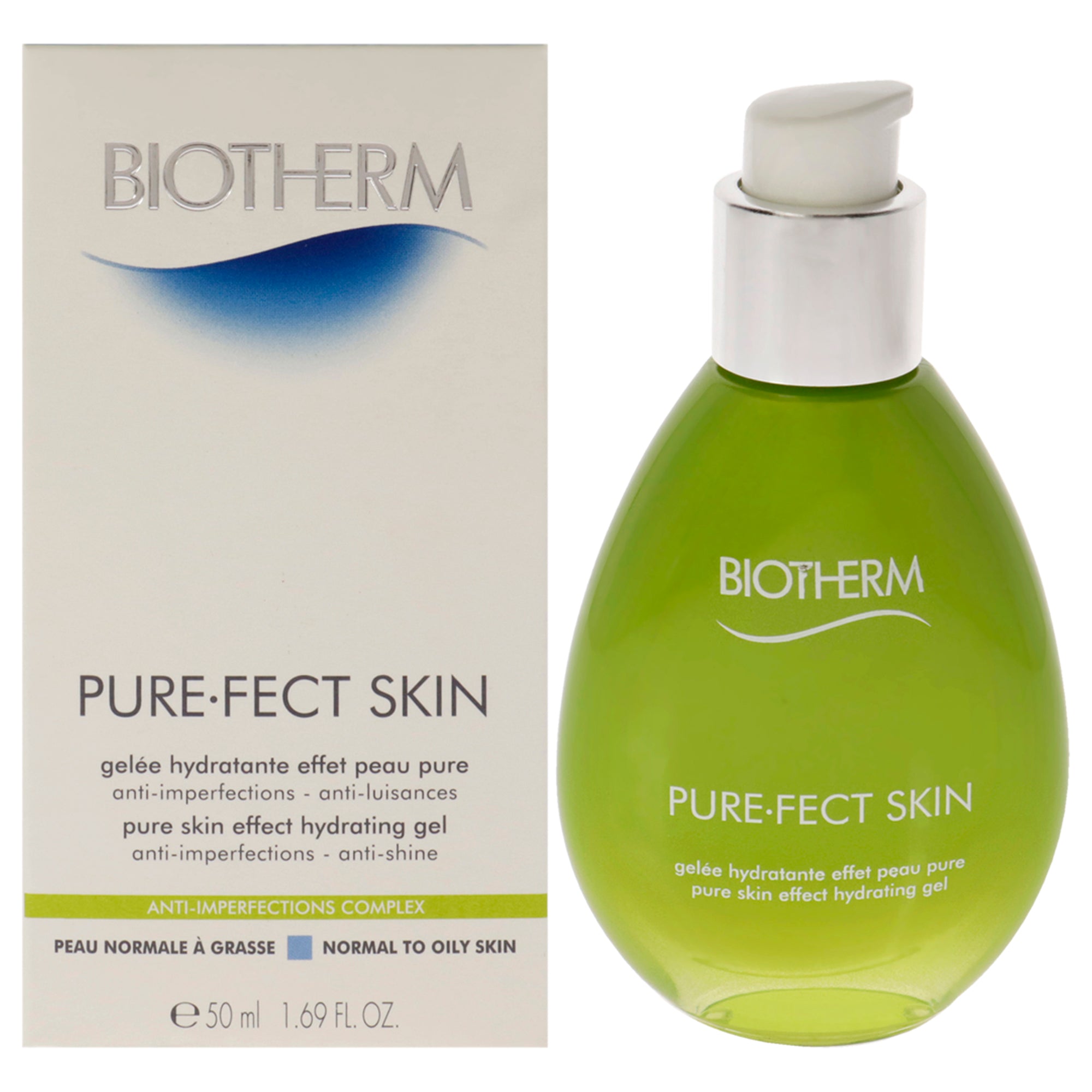 Pure-Fect Skin Pure Skin Effect Hydrating Gel - Normal to Oily Skin by Biotherm for Unisex - 1.69 oz Gel