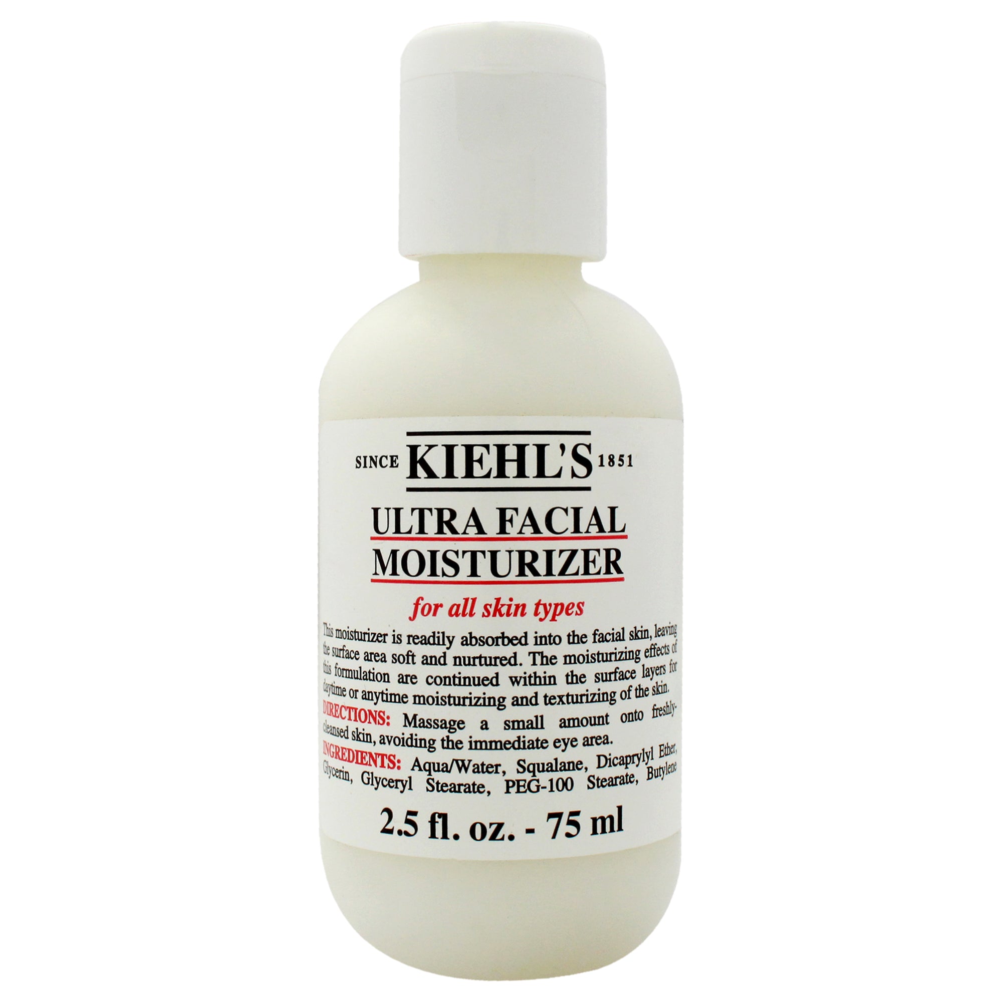 Ultra Facial Moisturizer - All Skin Types by Kiehls for Unisex - 2.5 oz Moisturizer