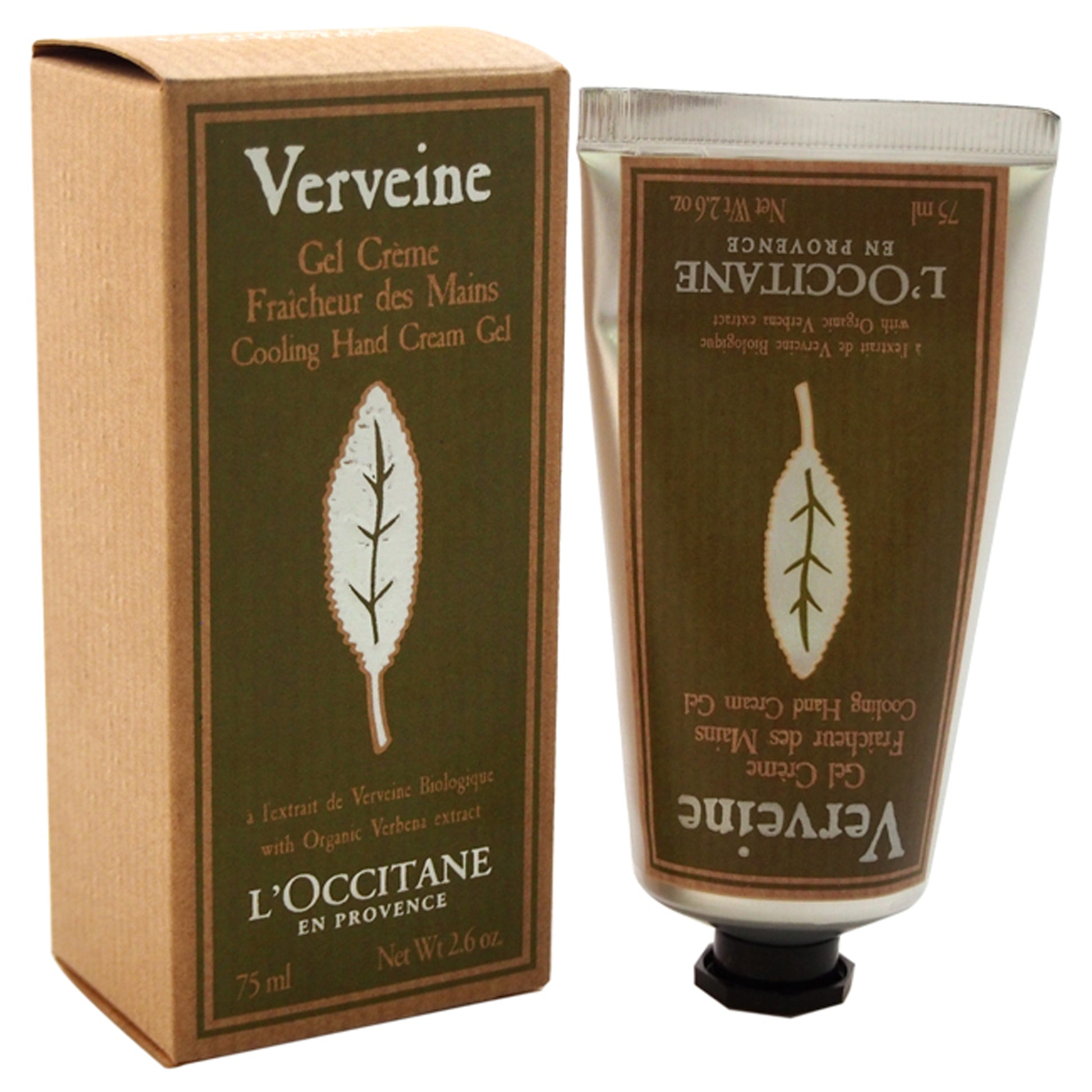 Verveine Cooling Hand Cream Gel by LOccitane for Unisex - 2.6 oz Hand Cream