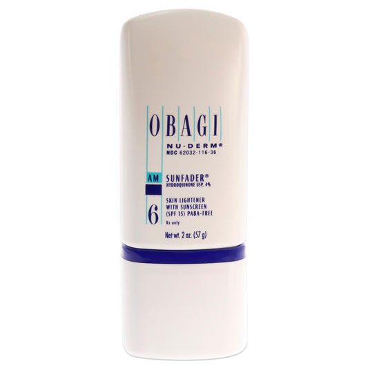 Obagi Nu-Derm 6 AM Sunfader Skin Lightener with Sunscreen SPF 15 2 oz Cream
