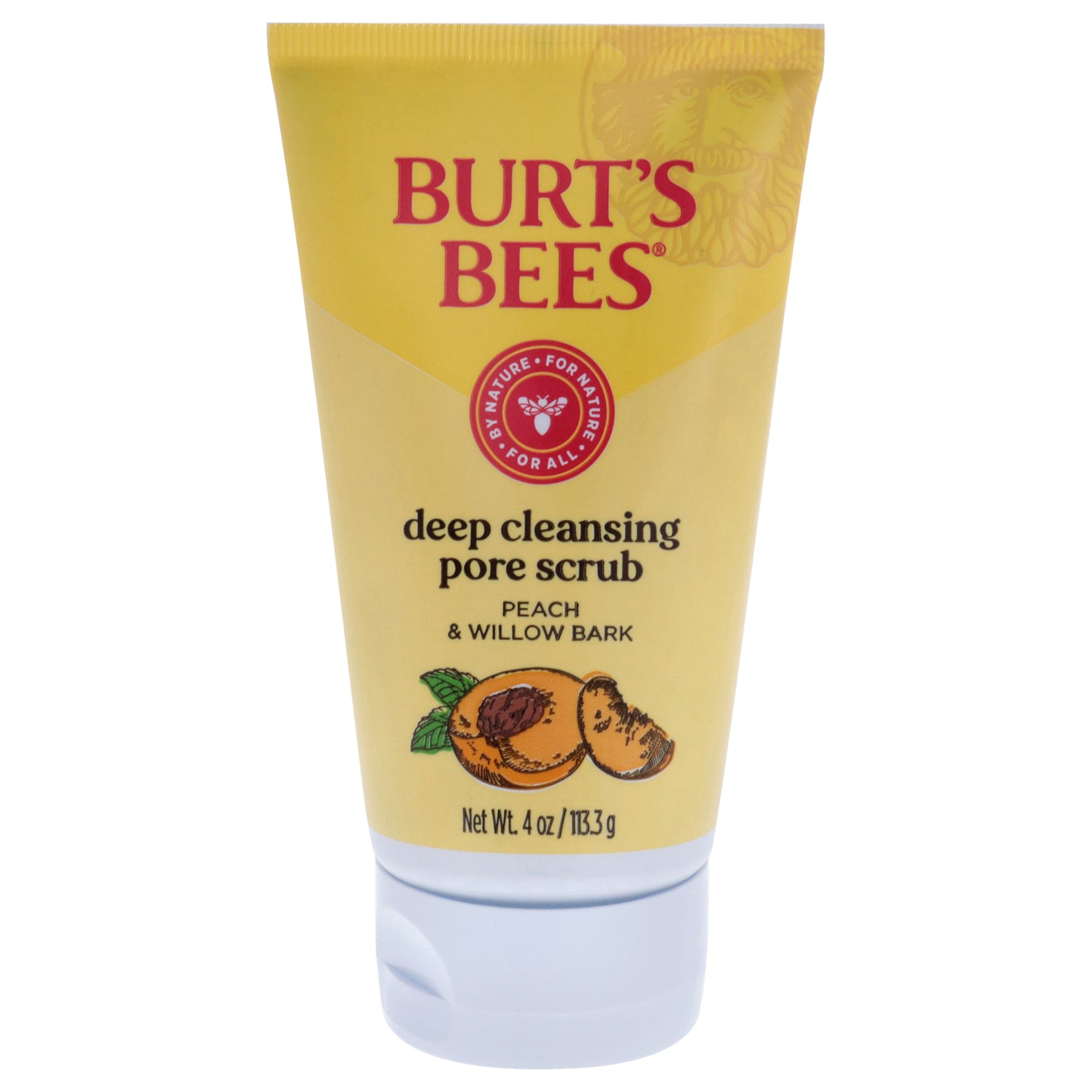 Peach and Willow Bark Deep Pore Scrub by Burts Bees for Women - 4 oz Scrub