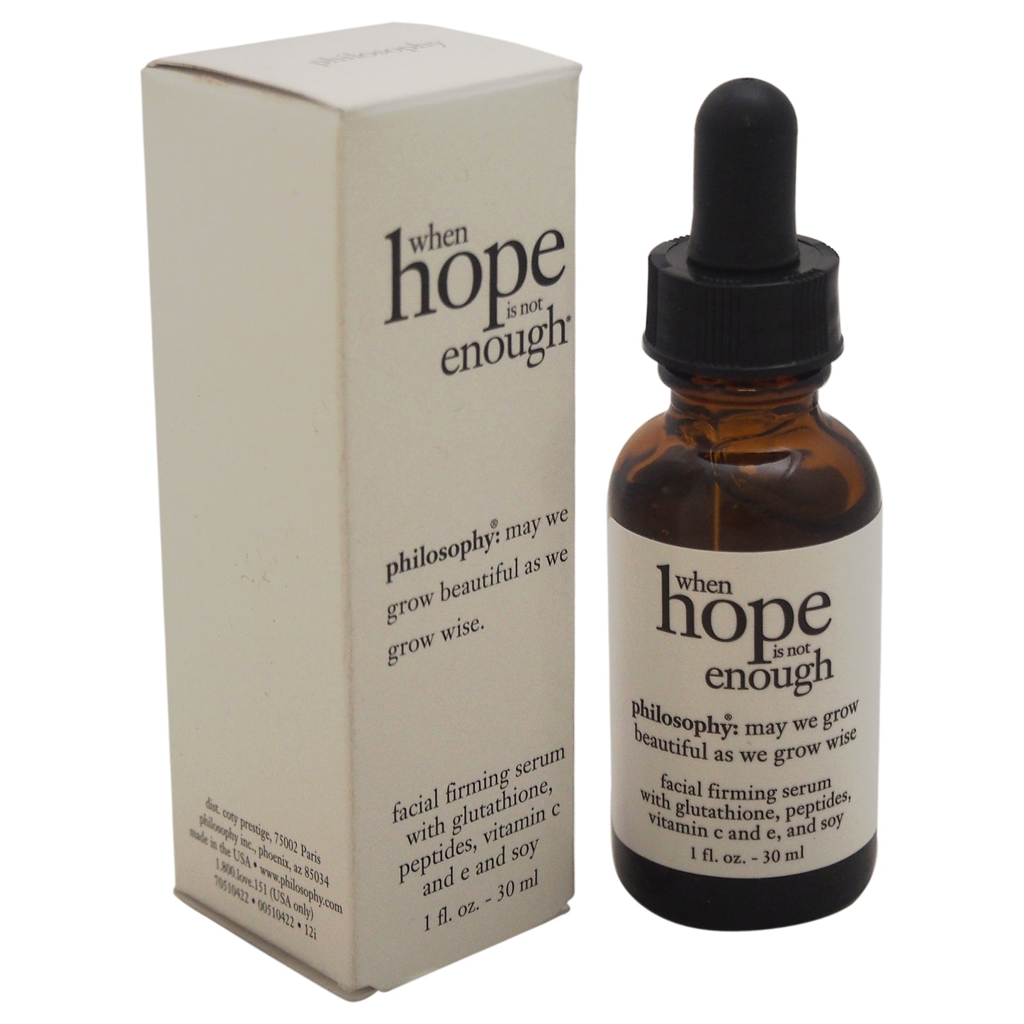 When Hope Is Not Enough Facial Firming Serum by Philosophy for Women - 1 oz Serum