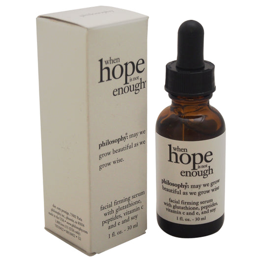 When Hope Is Not Enough Facial Firming Serum by Philosophy for Women - 1 oz Serum