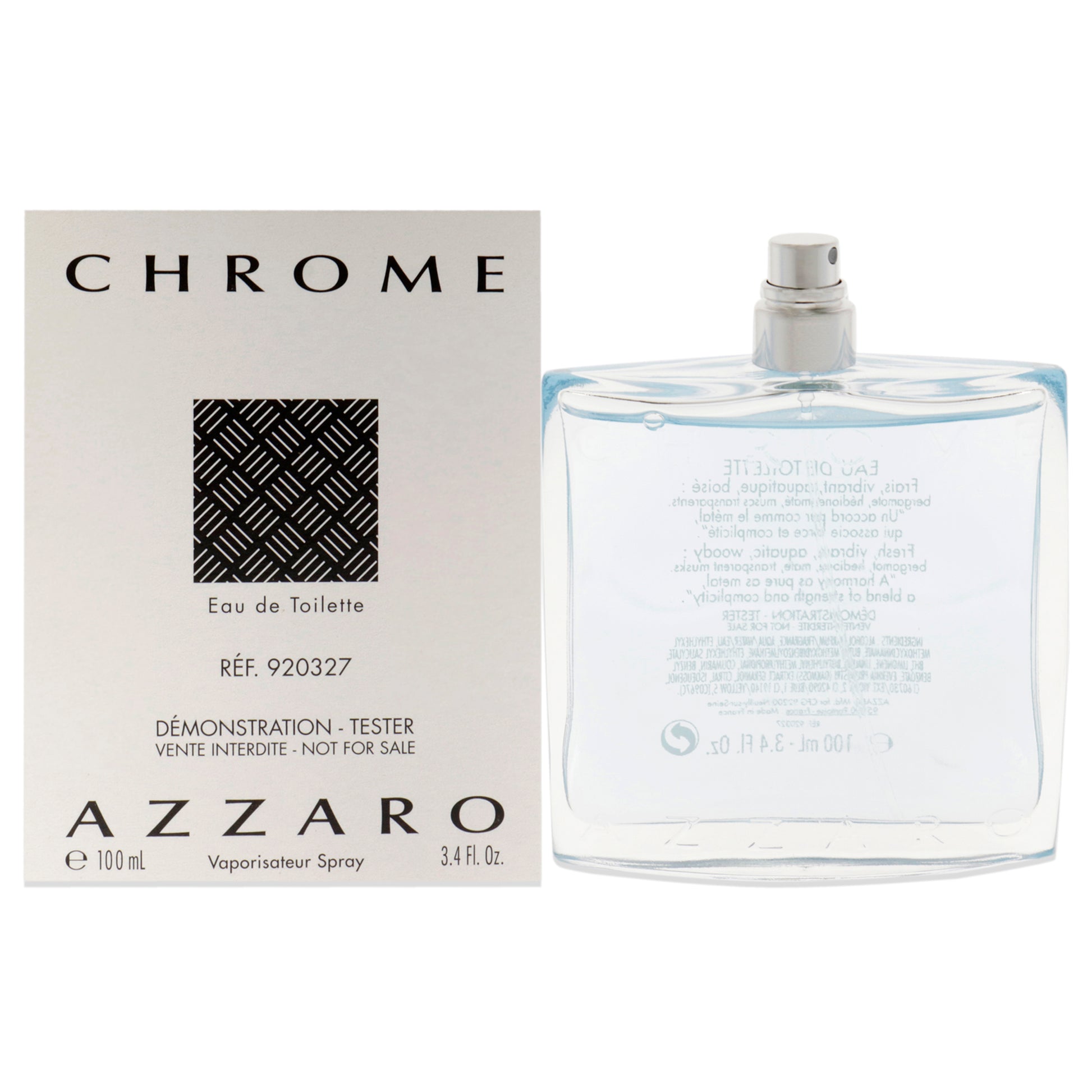 Chrome by Azzaro for Men - 3.4 oz EDT Spray