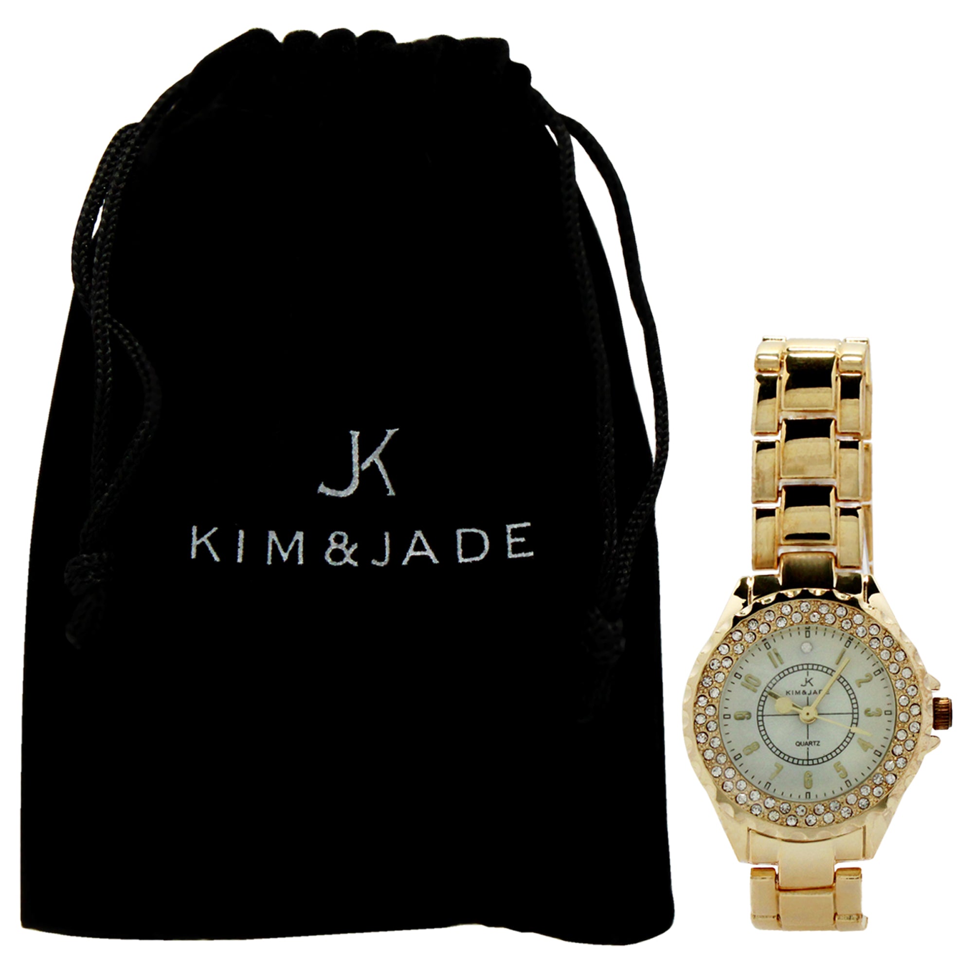 2033L-GW Gold Stainless Steel Bracelet Watch by Kim & Jade for Women - 1 Pc Watch