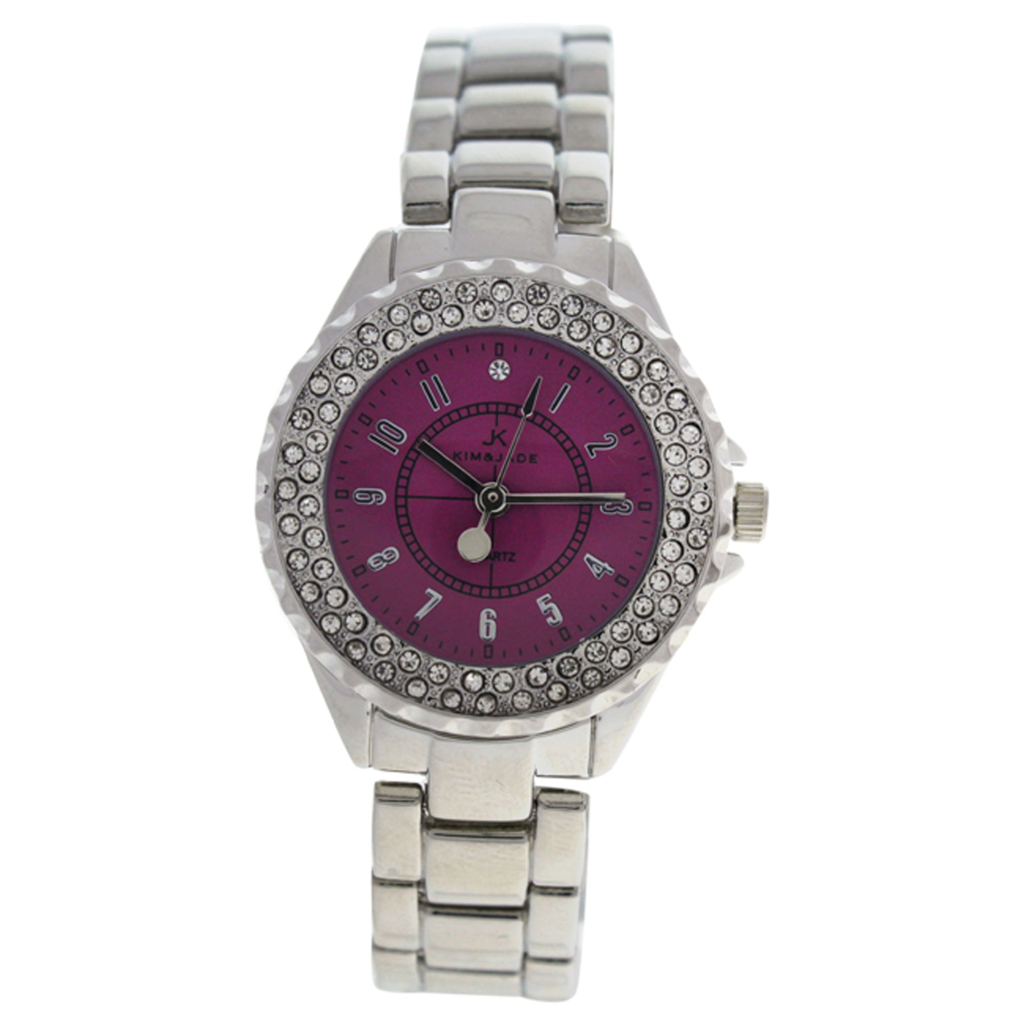 2033L-SP Silver Stainless Steel Bracelet Watch by Kim & Jade for Women - 1 Pc Watch