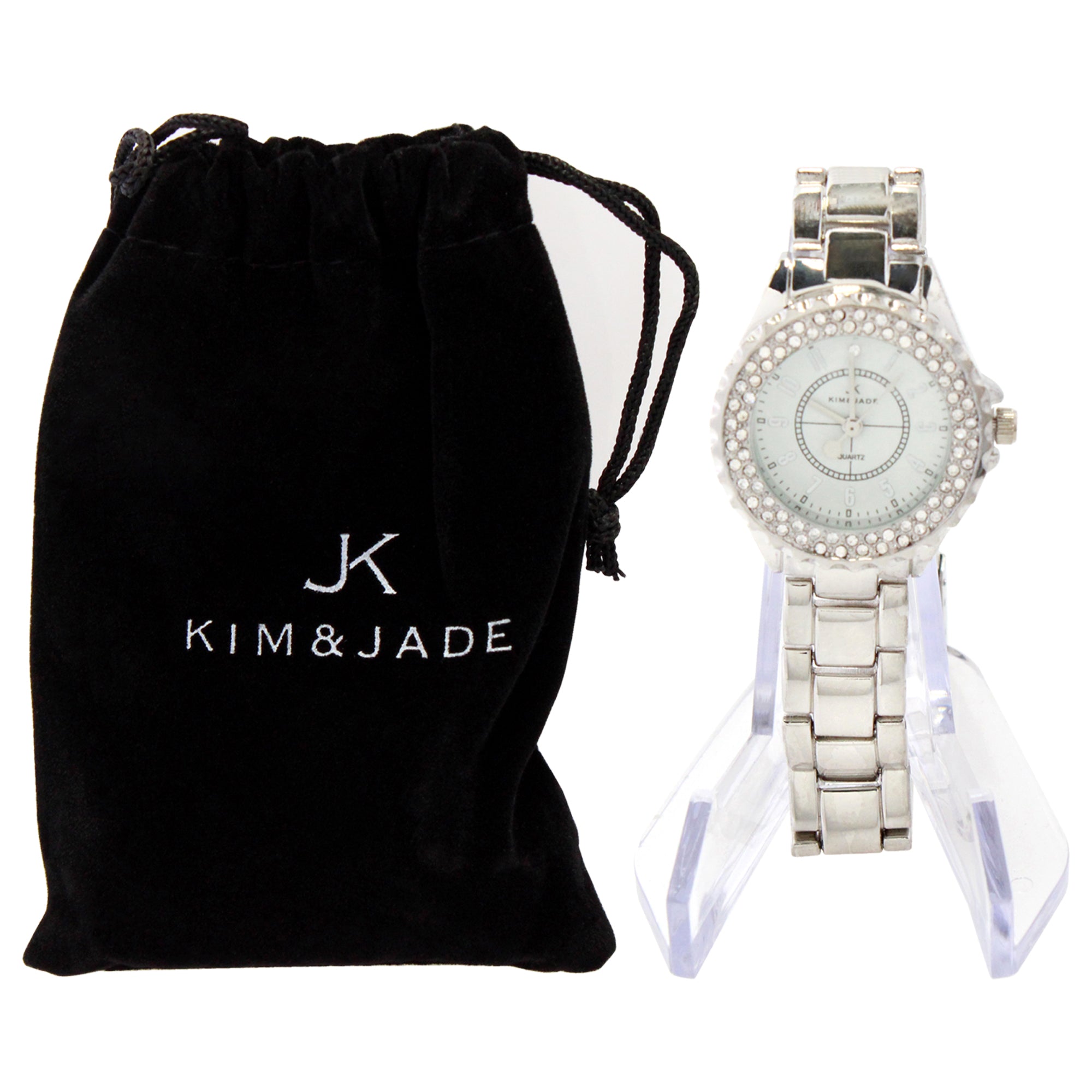 2033L-SW Silver Stainless Steel Bracelet Watch by Kim & Jade for Women - 1 Pc Watch