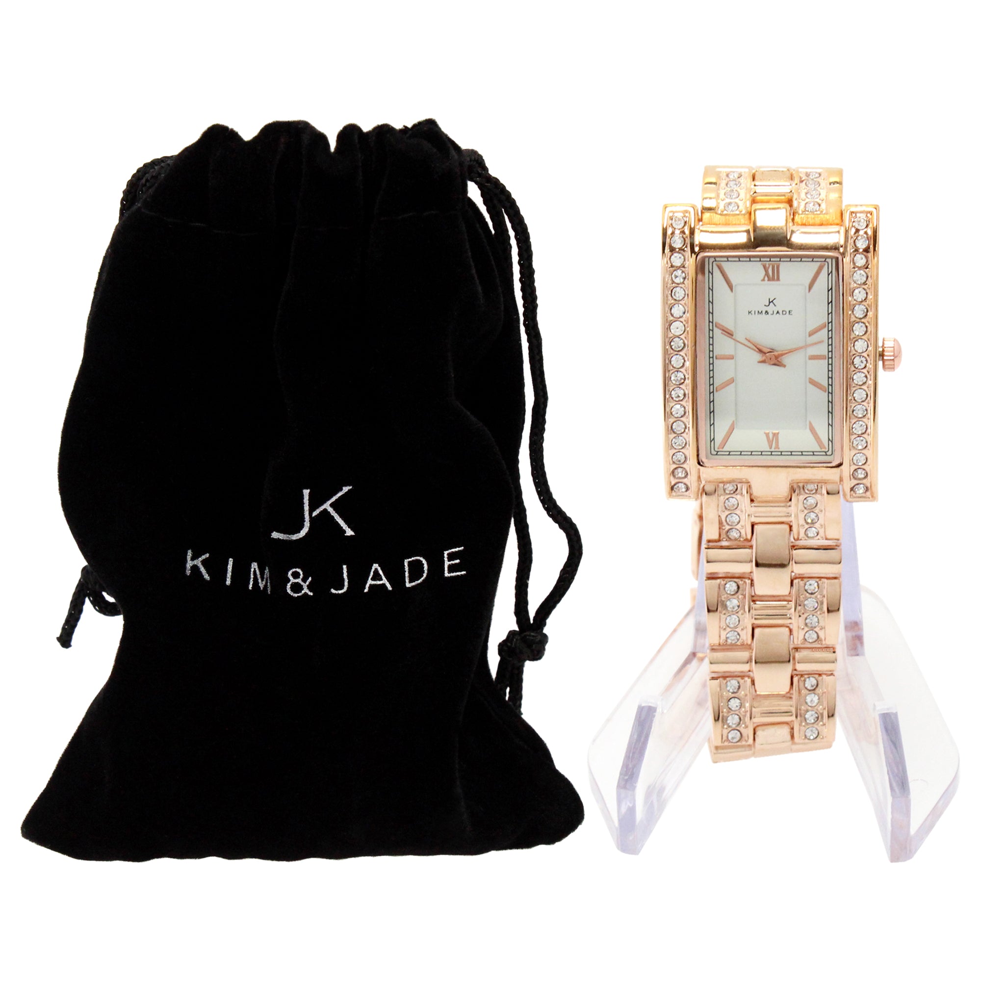 2060L-GPW Rose Gold Stainless Steel Bracelet Watch by Kim & Jade for Women - 1 Pc Watch