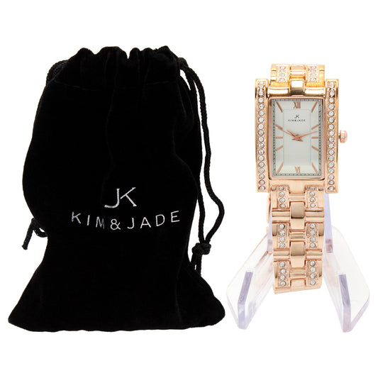 2060L-GPW Rose Gold Stainless Steel Bracelet Watch by Kim & Jade for Women - 1 Pc Watch