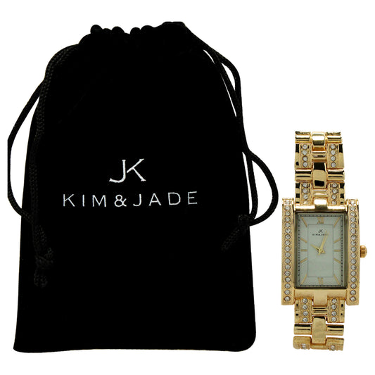 2060L-GW Gold Stainless Steel Bracelet Watch by Kim & Jade for Women - 1 Pc Watch