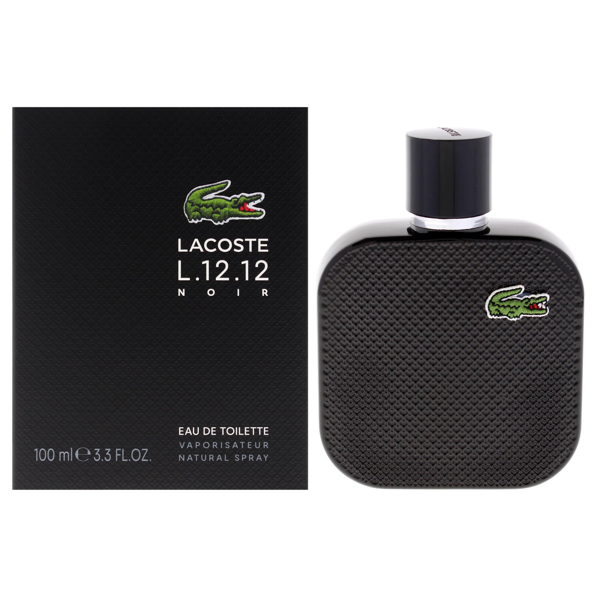 Lacoste Eau De Lacoste L.12.12 Noir by Lacoste for Men - 3.3 oz EDT Spray