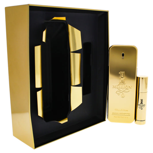 1 Million by Paco Rabanne for Men - 2 Pc Gift Set 3.4oz EDT Spray, 0.34oz EDT Spray (Mini)