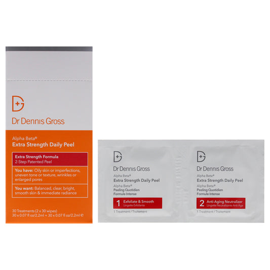 Alpha Beta Extra Strength Daily Peel by Dr. Dennis Gross for Unisex - 30 Pc Treatment