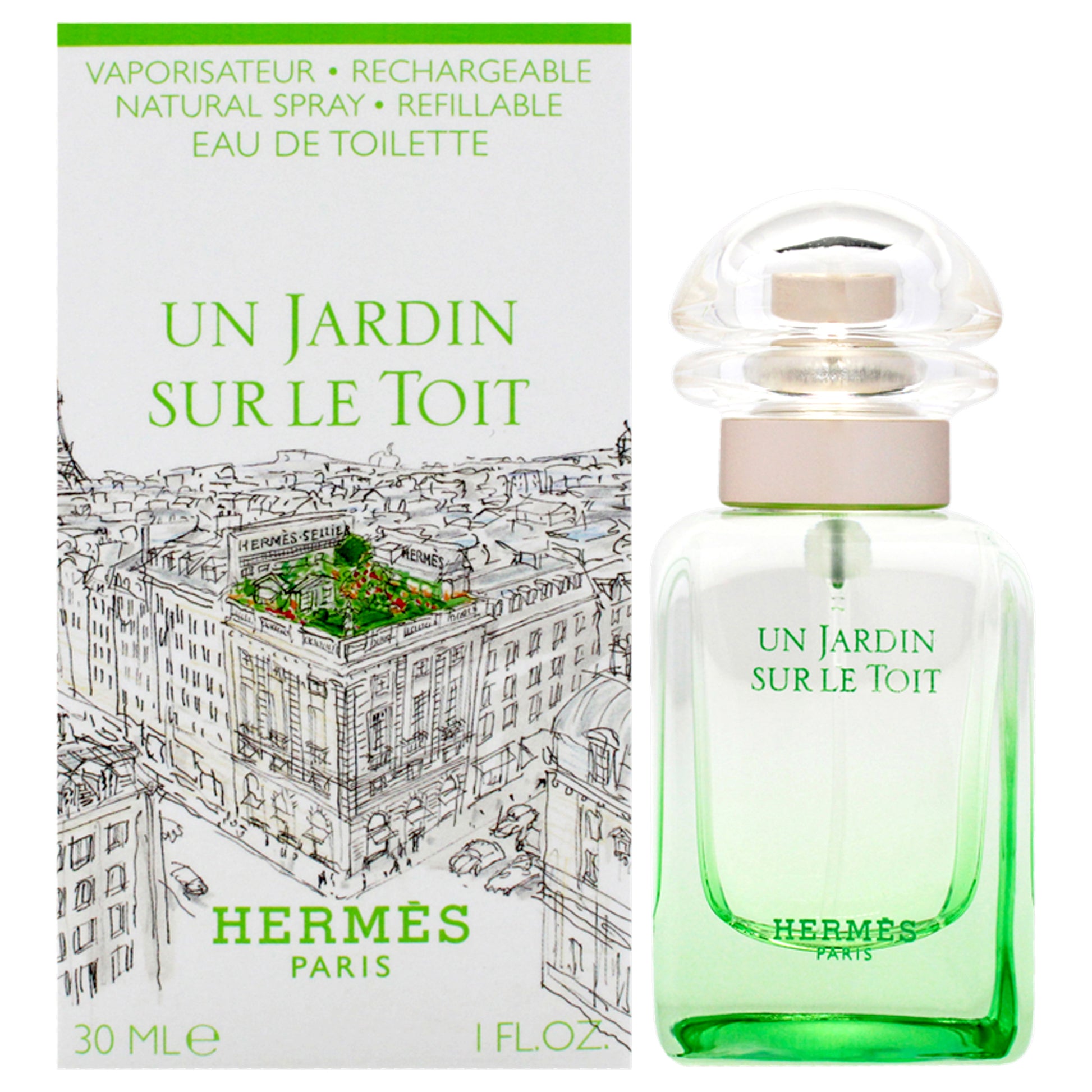 Un Jardin Sur Le Toit by Hermes for Women - 1 oz EDT Spray (Refillable)