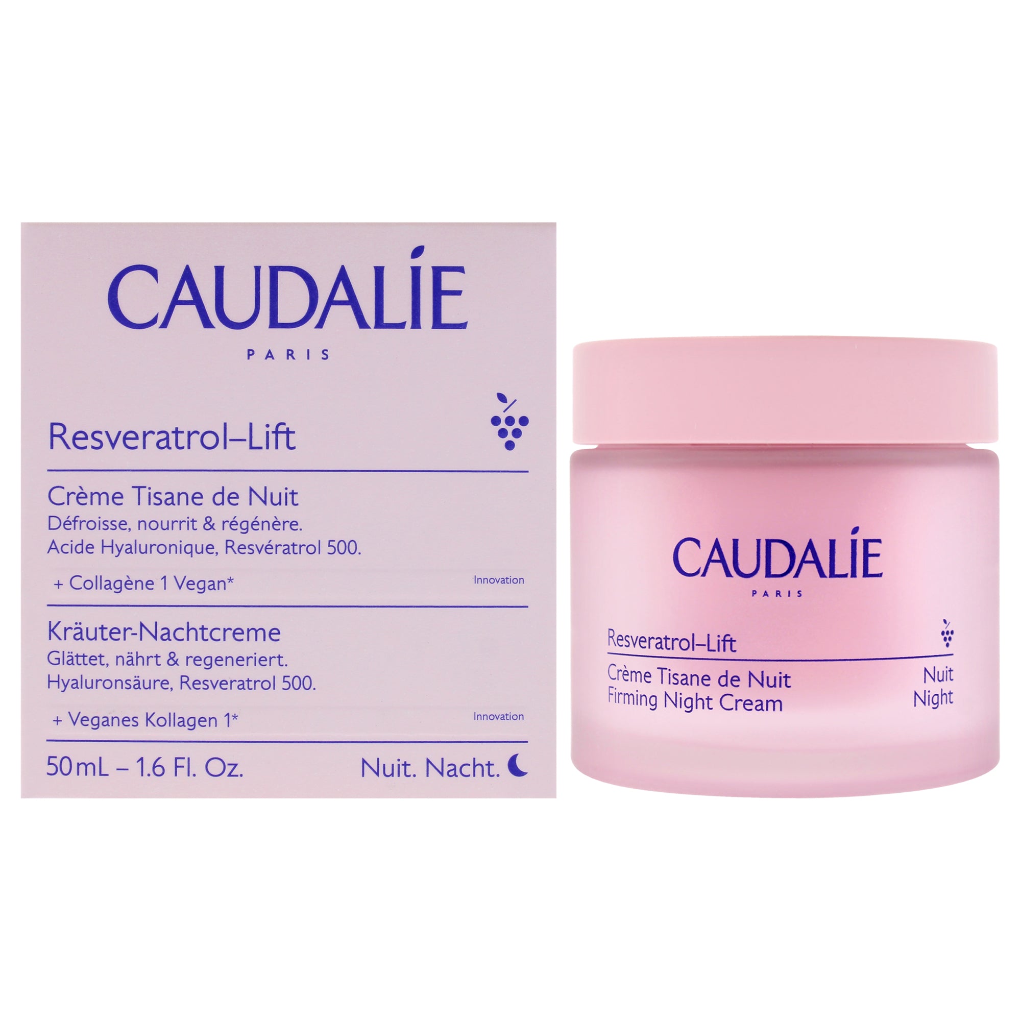 Resveratrol LIFT Night Infusion by Caudalie for Women - 1.6 oz Cream