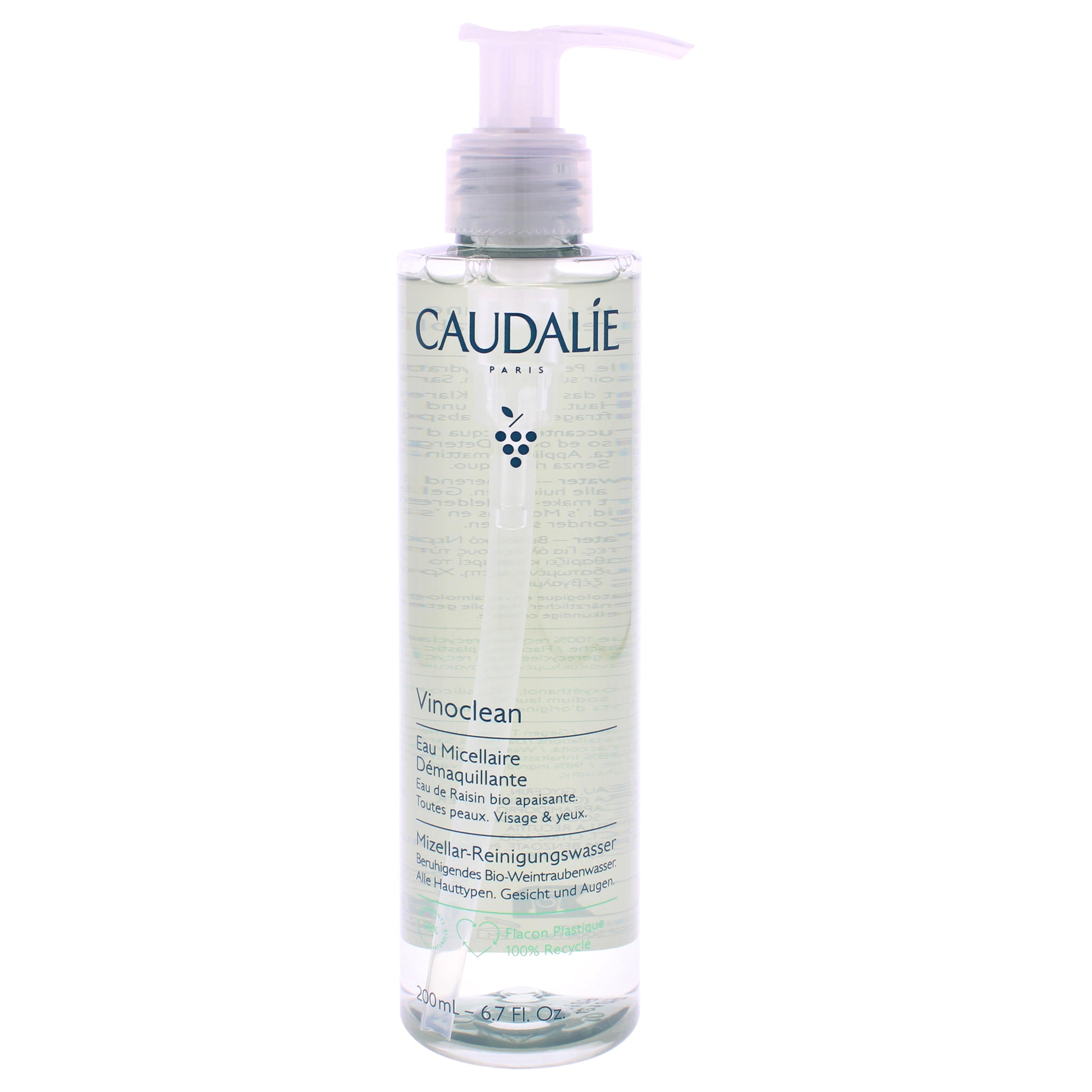 Vinoclean Micellar Cleansing Water by Caudalie for Women - 6.7 oz Cleanser