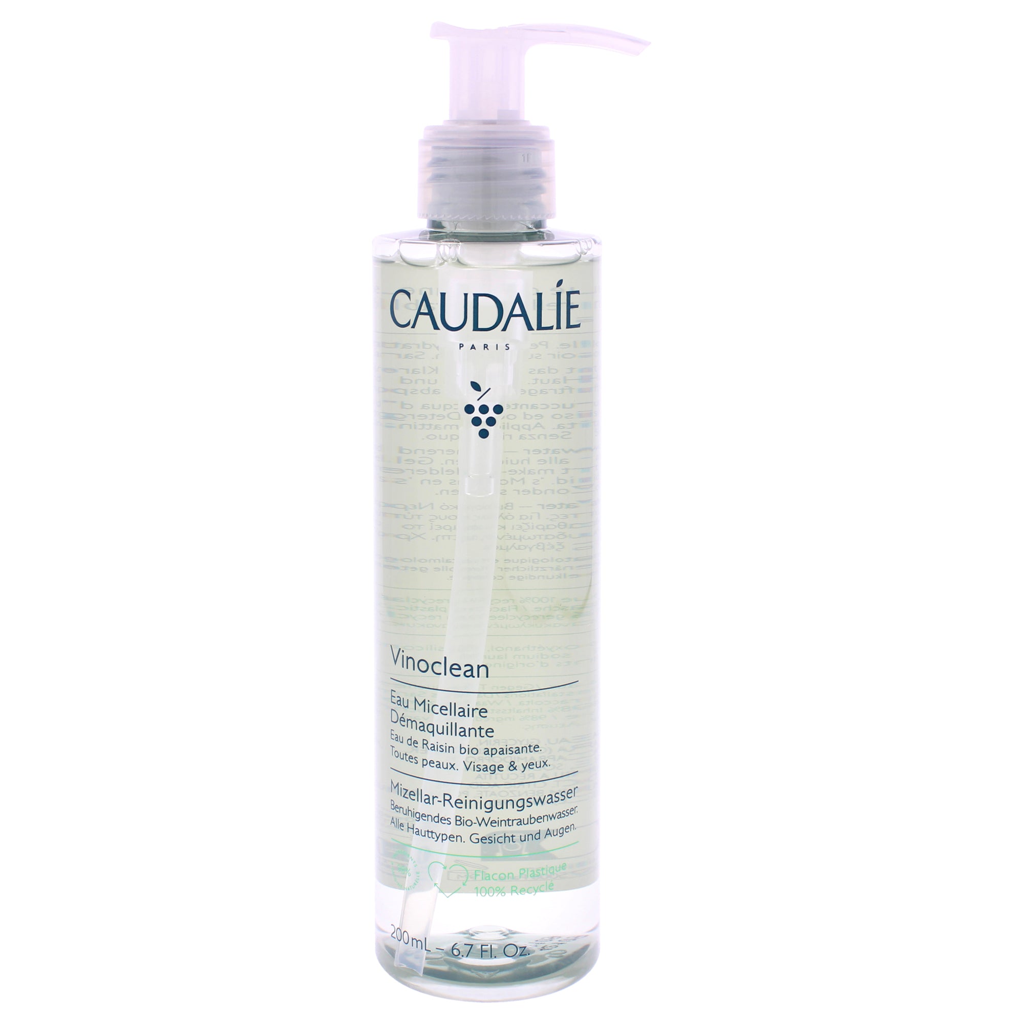 Vinoclean Micellar Cleansing Water by Caudalie for Women - 6.7 oz Cleanser