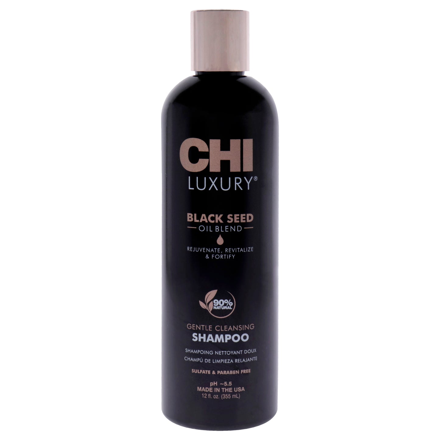 Luxury Black Seed Oil Gentle Cleansing Shampoo by CHI for Unisex - 12 oz Shampoo