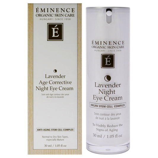 Lavender Age Corrective Night Eye Cream by Eminence for Unisex - 1.05 oz Cream