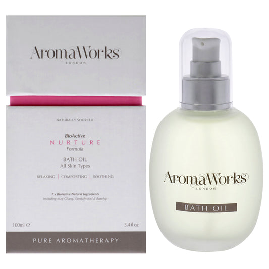 Nurture Bath Oil by Aromaworks for Unisex - 3.4 oz Oil