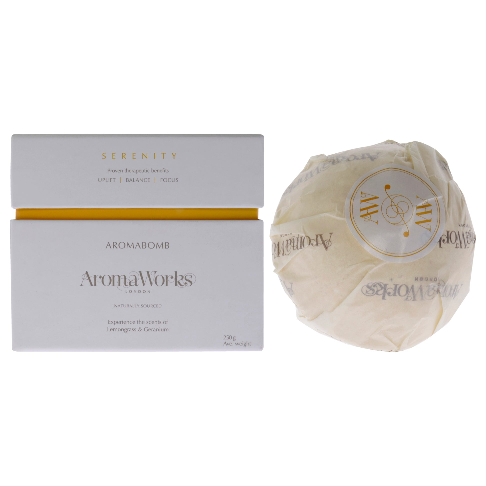 Serenity AromaBomb Single by Aromaworks for Unisex - 8.81 oz Bath Bomb