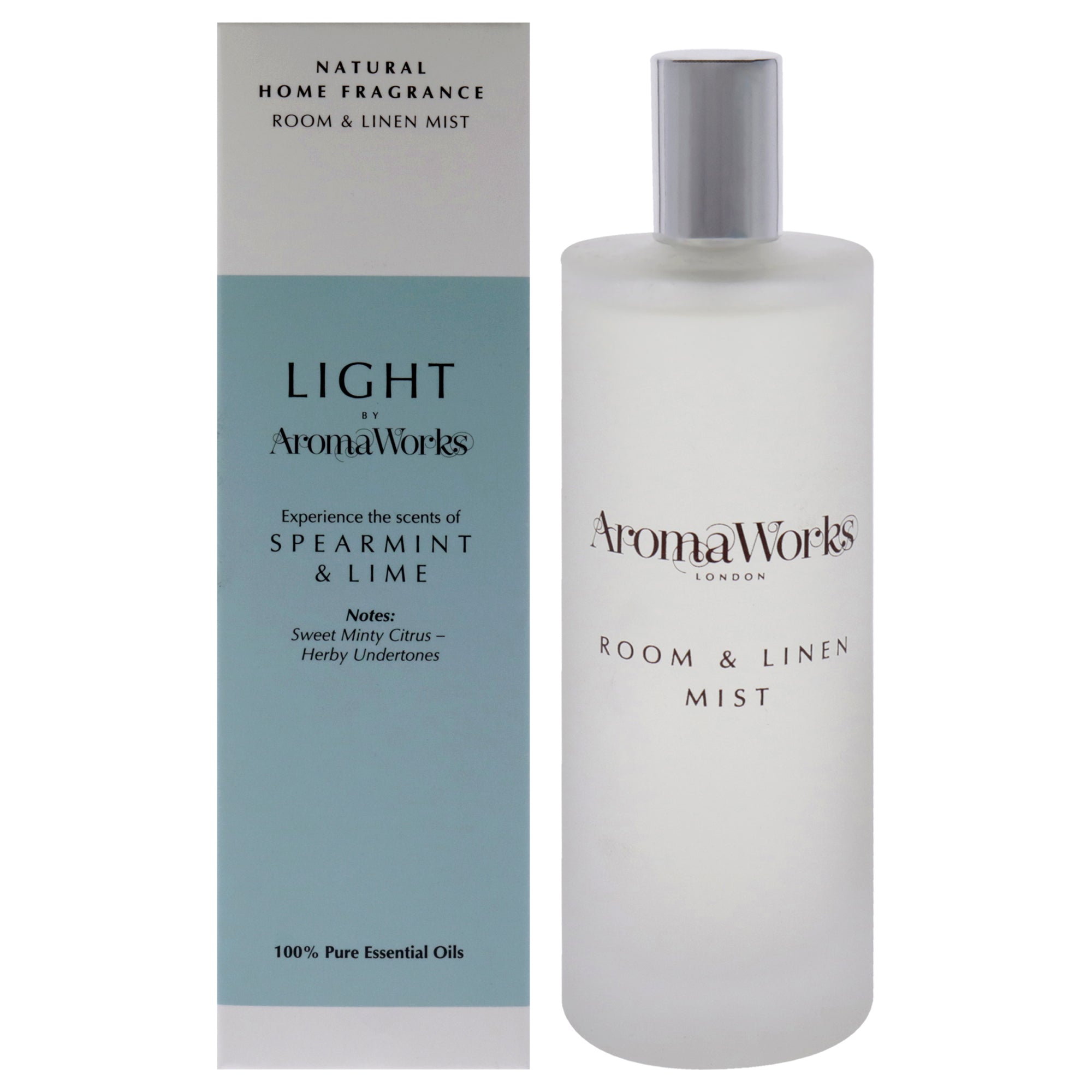 Light Room and Linen Mist - Spearmint and Lime by Aromaworks for Unisex - 3.38 oz Room Spray