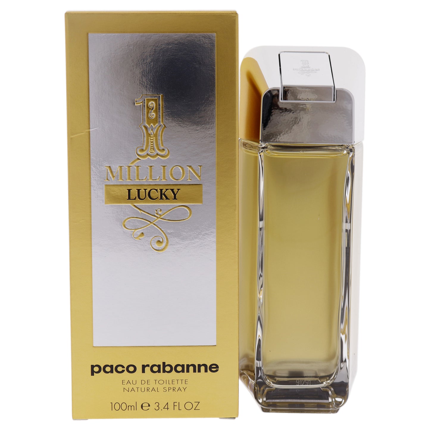 1 Million Lucky by Paco Rabanne for Men - 3.4 oz EDT Spray