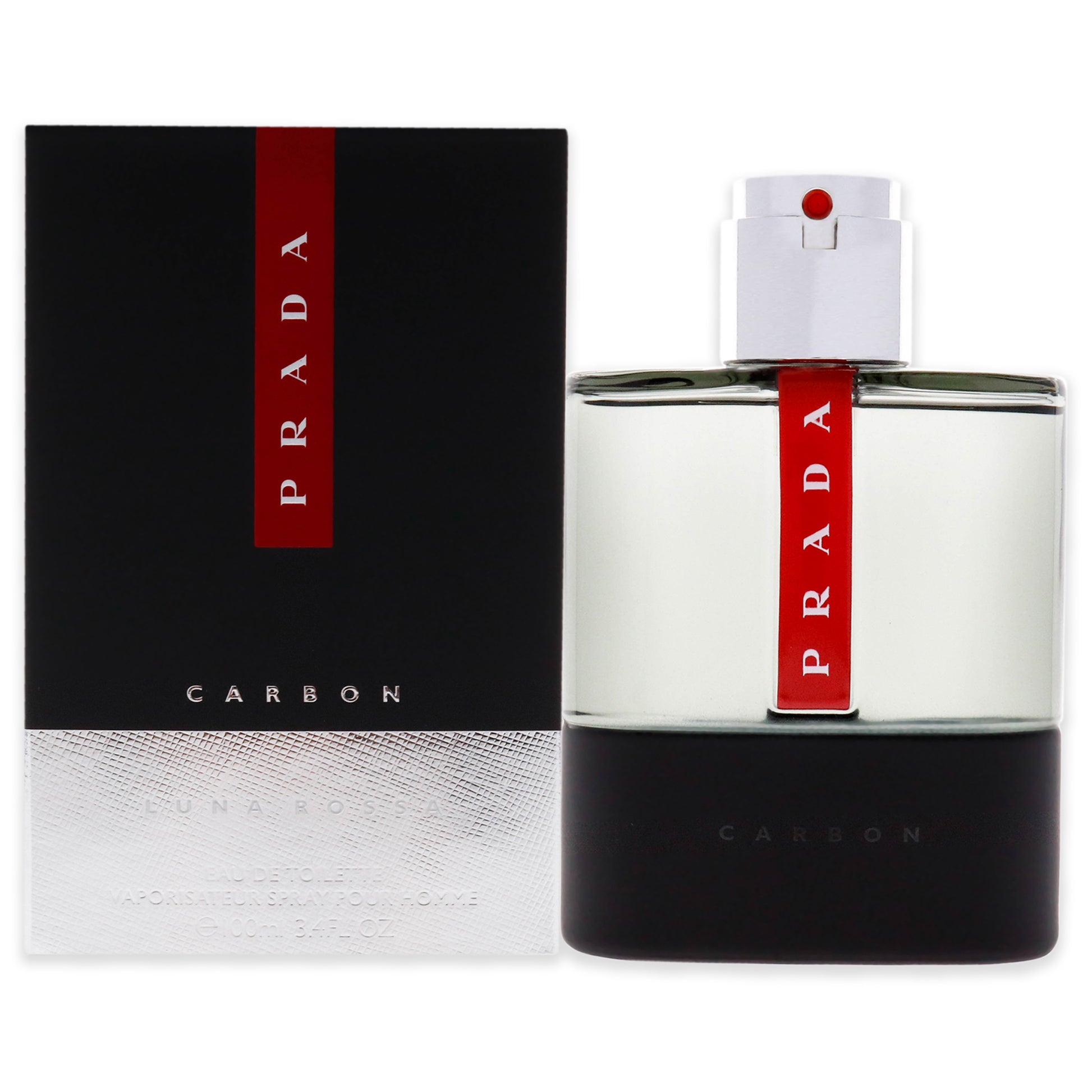Luna Rossa Carbon by Prada for Men - 3.4 oz EDT Spray (Refillable)