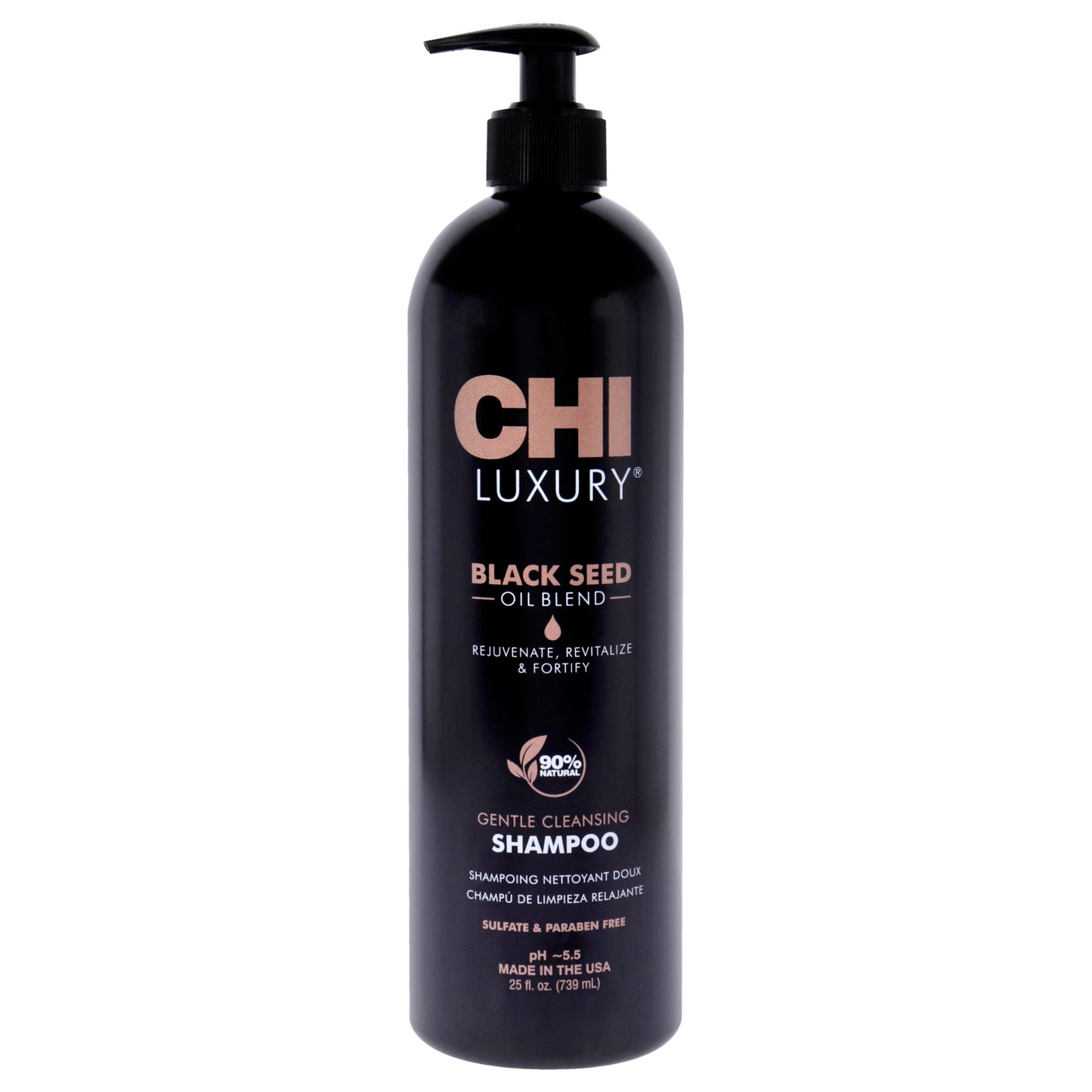Luxury Black Seed Oil Gentle Cleansing Shampoo by CHI for Unisex - 25 oz Shampoo