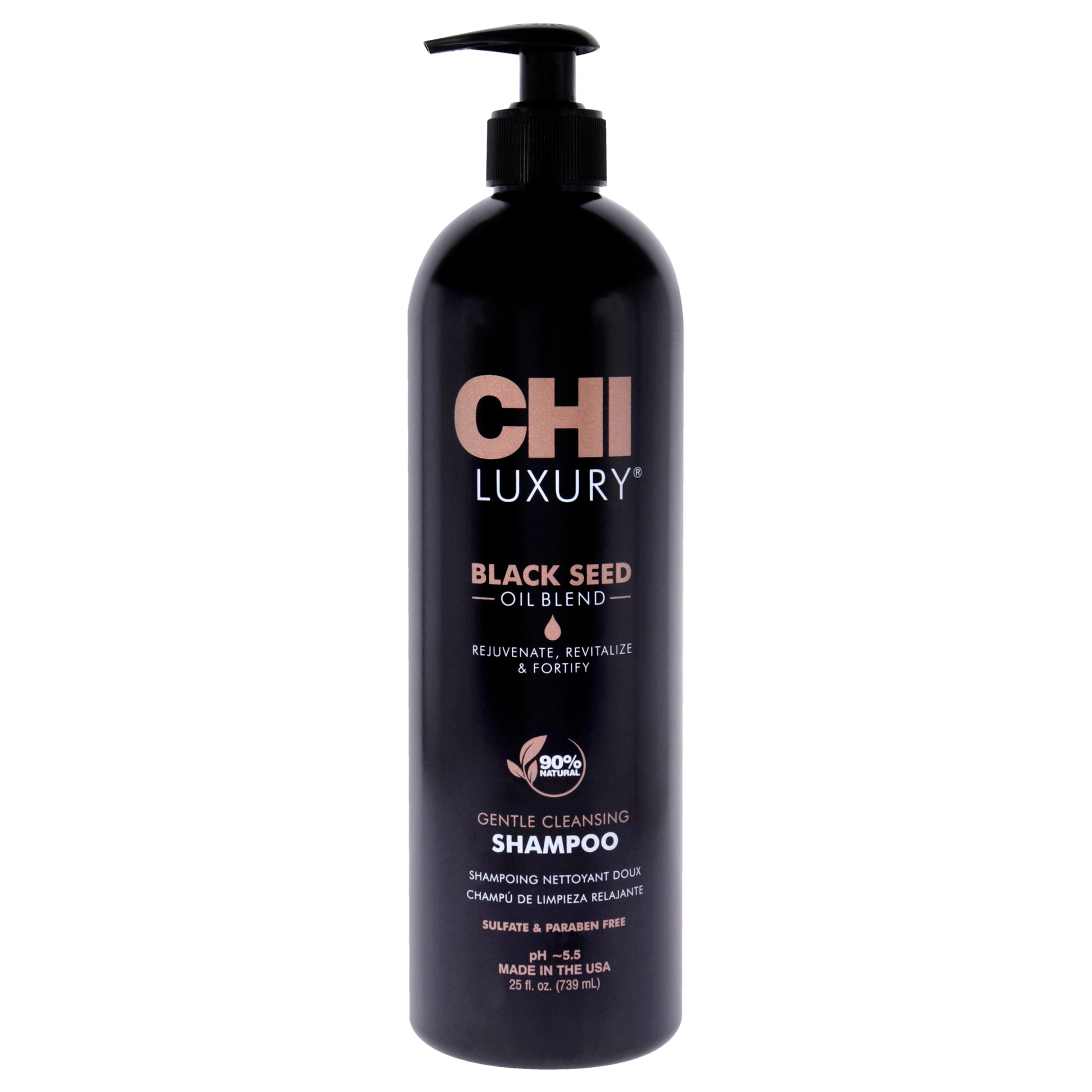 Luxury Black Seed Oil Gentle Cleansing Shampoo by CHI for Unisex - 25 oz Shampoo
