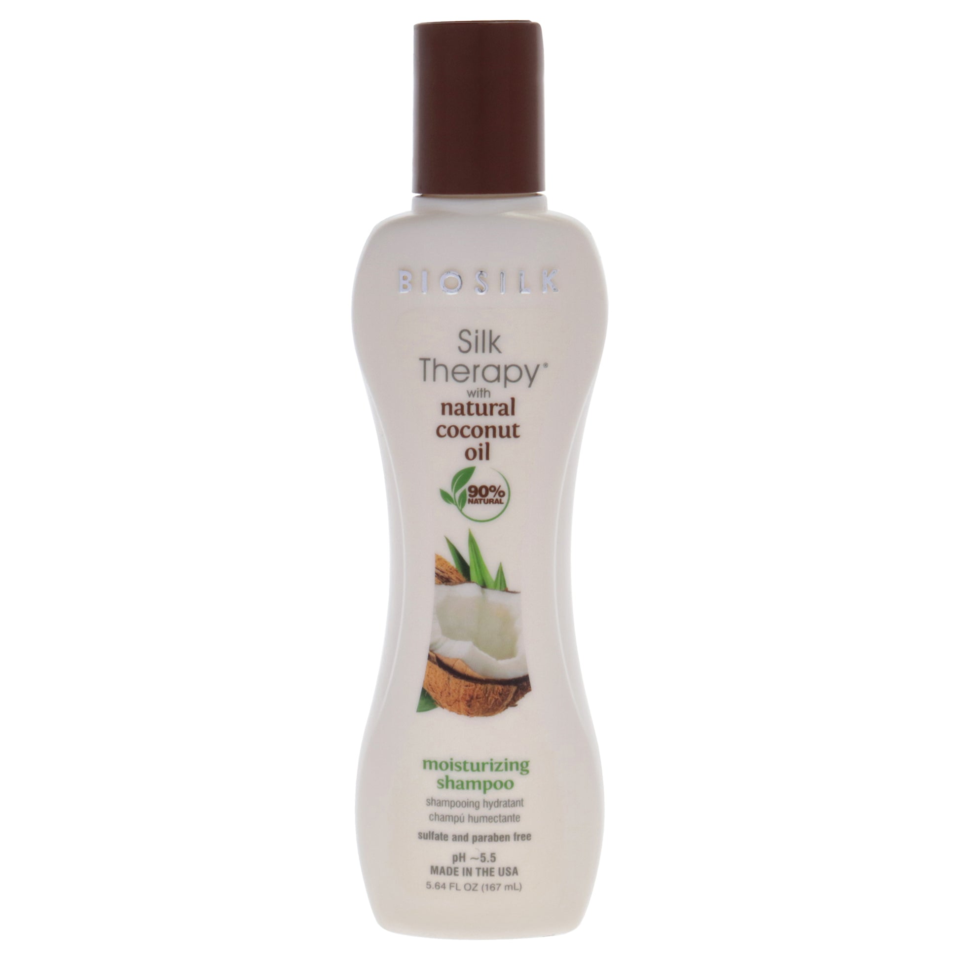Silk Therapy with Natural Coconut Oil Moisturizing Shampoo by Biosilk for Unisex - 5.64 oz Shampoo