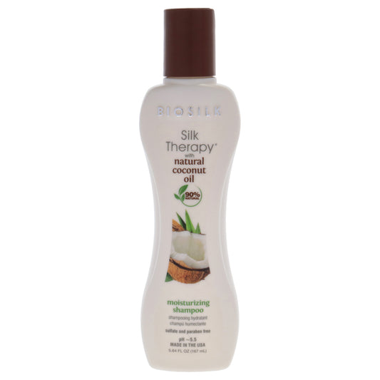 Silk Therapy with Natural Coconut Oil Moisturizing Shampoo by Biosilk for Unisex - 5.64 oz Shampoo
