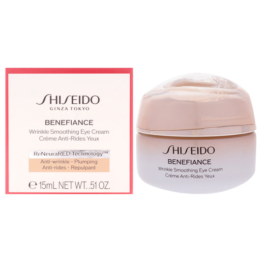 Benefiance Wrinkle Smoothing Eye Cream by Shiseido for Unisex - 0.51 oz Cream