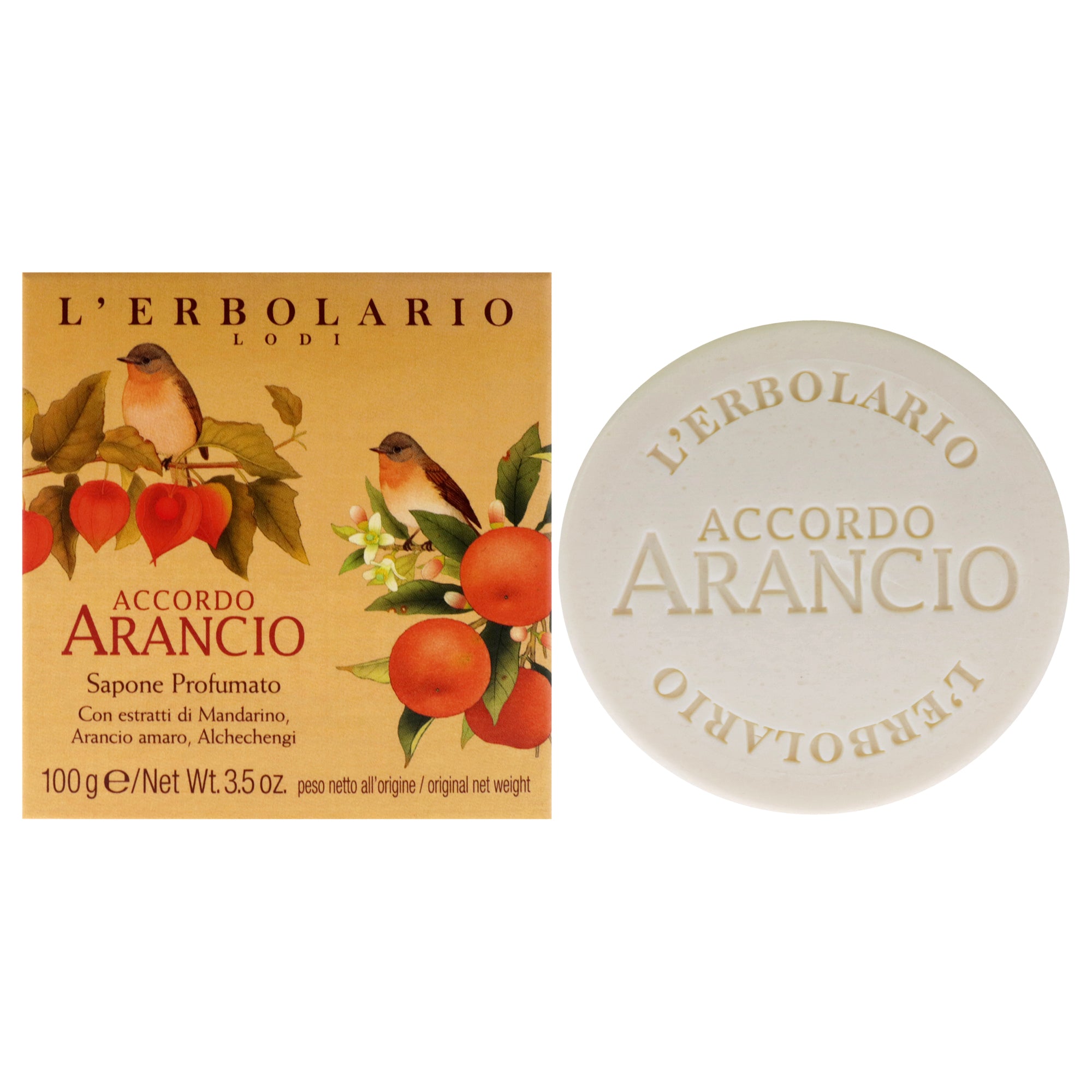 Perfumed Soap - Accordo Arancio by LErbolario for Unisex - 3.5 oz Soap