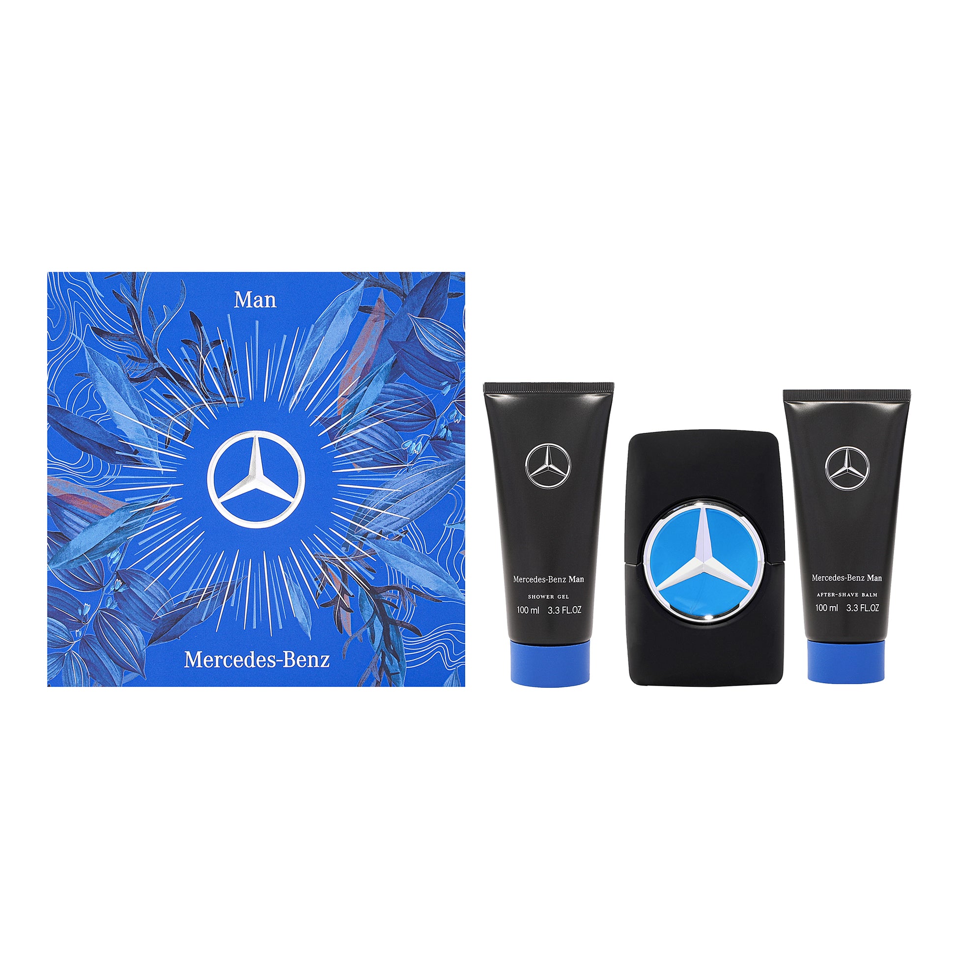Mercedes-Benz Man 2024 by Mercedes-Benz for Men - 3 Pc Gift Set 3.3oz EDT Spray, 3.3oz Shower Gel, 3.3oz After Shave Balm