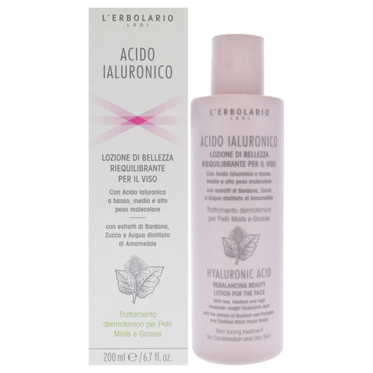 Hyaluronic Acid Rebalancing Beauty Lotion by LErbolario for Unisex - 6.7 oz Lotion