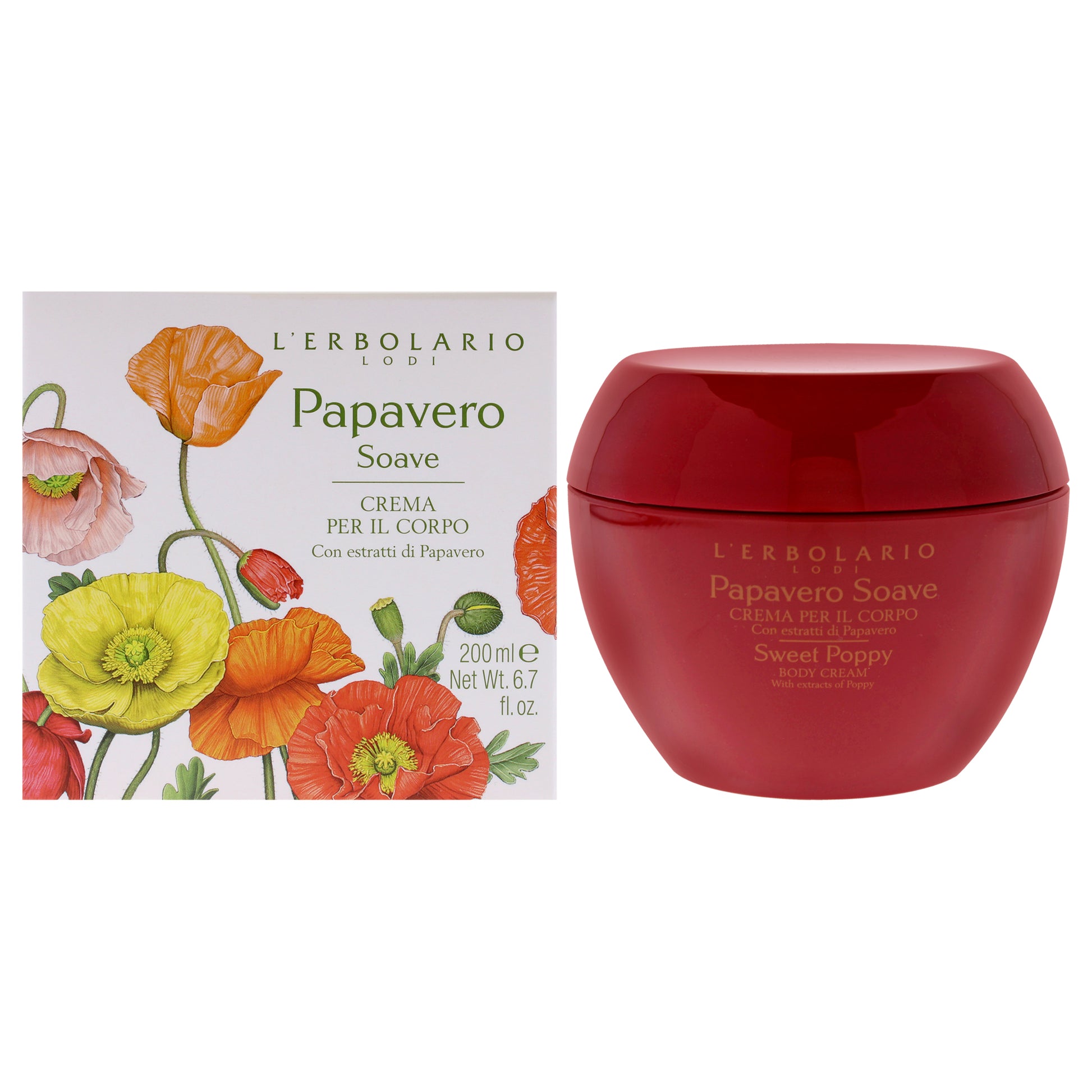 Body Cream - Sweet Poppy by LErbolario for Unisex - 6.7 oz Body Cream