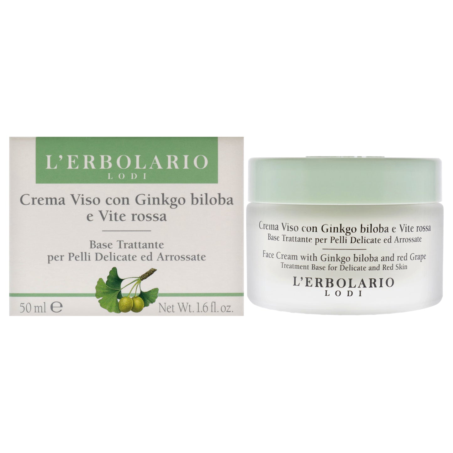 Face Cream - Ginkgo Biloba and Red Grape 1.6 oz Cream