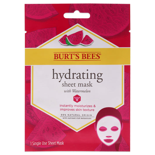Hydrating Sheet Mask with Watermelon by Burts Bees for Women - 1 Pc Mask