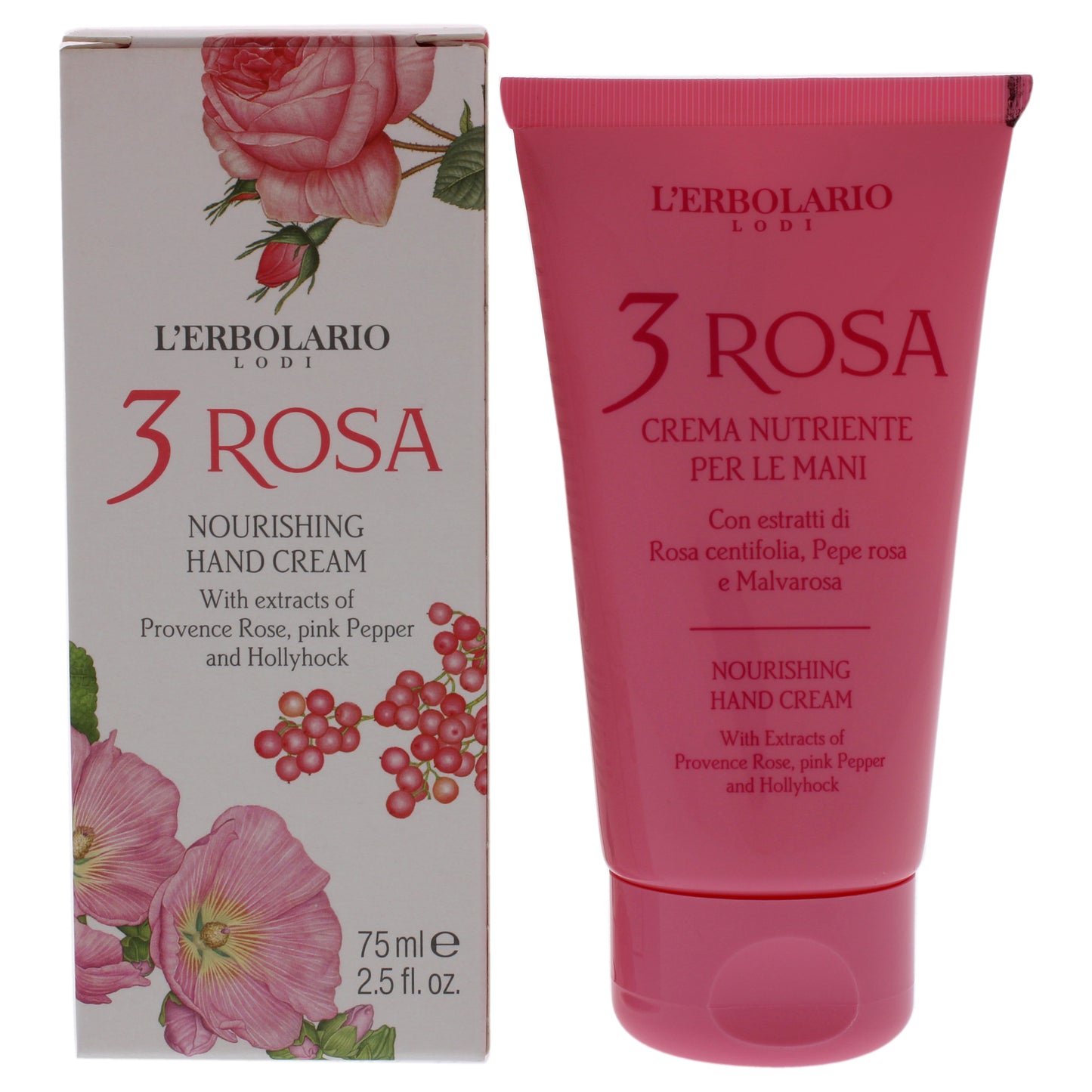 Nourishing Hand Cream - 3 Rosa by LErbolario for Unisex - 2.5 oz Cream