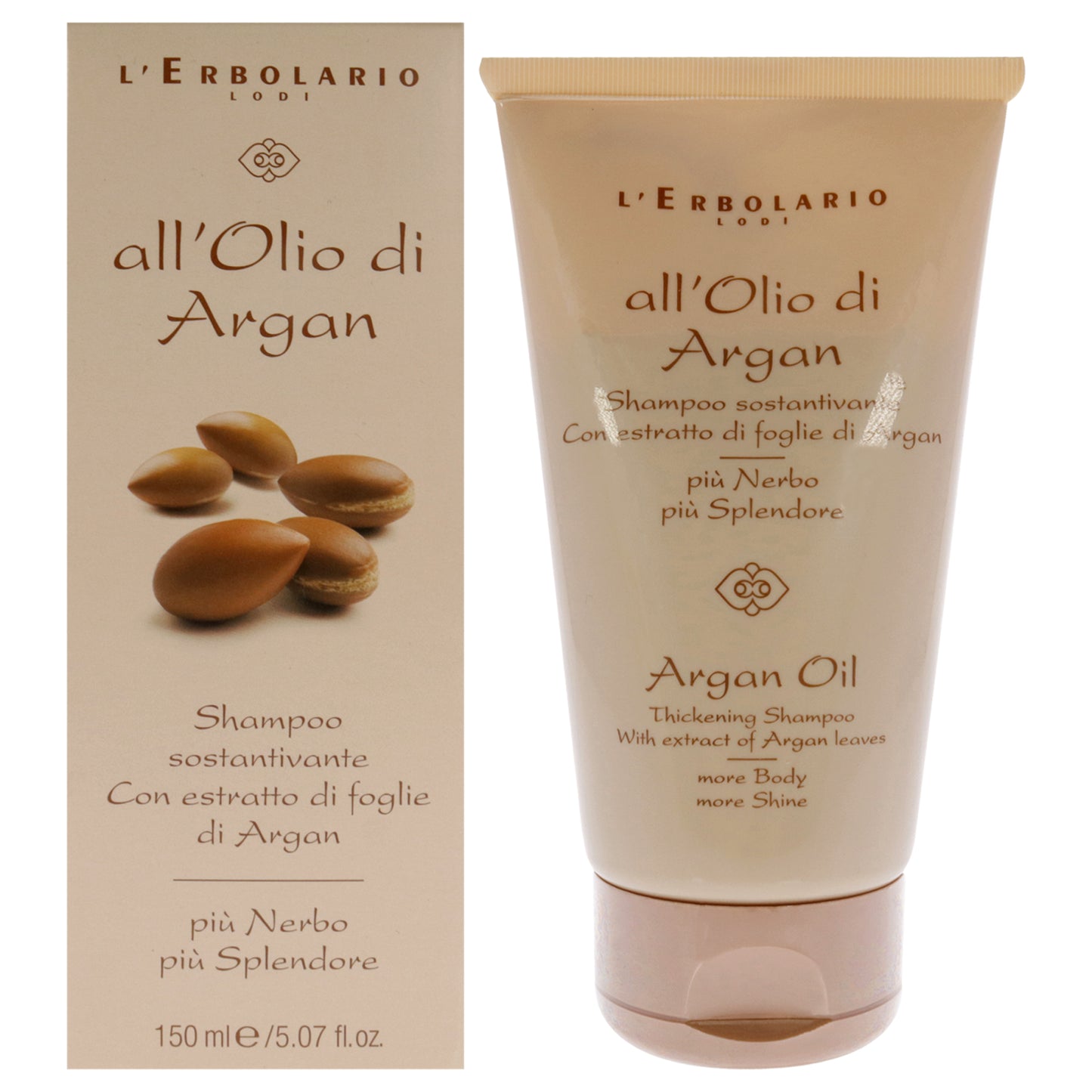 Thickening Shampoo - Argan Oil by LErbolario for Unisex - 5.07 oz Shampoo