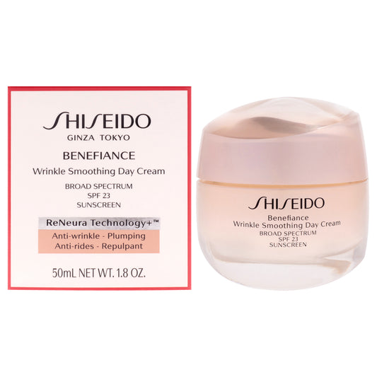 Benefiance Wrinkle Smoothing Day Cream SPF 23 by Shiseido for Unisex - 1.8 oz Cream