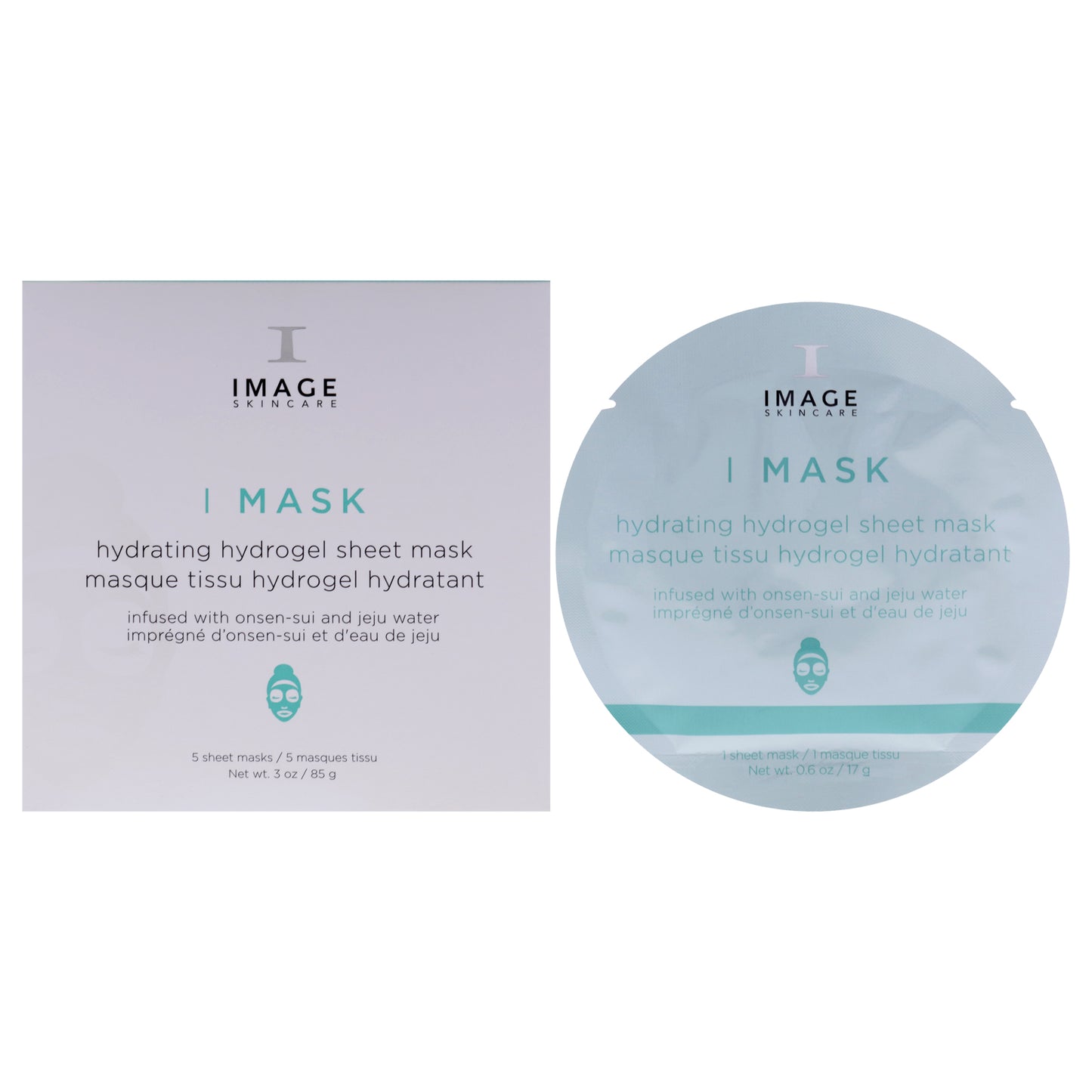 I Mask Hydrating Hydrogel Sheet Mask by Image for Women - 5 x 3 oz Mask
