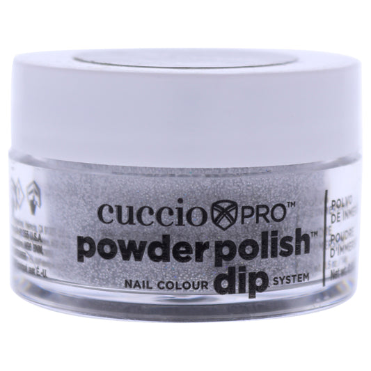 Pro Powder Polish Nail Colour Dip System - Silver with Rainbow Mica by Cuccio Colour for Women - 0.5 oz Nail Powder